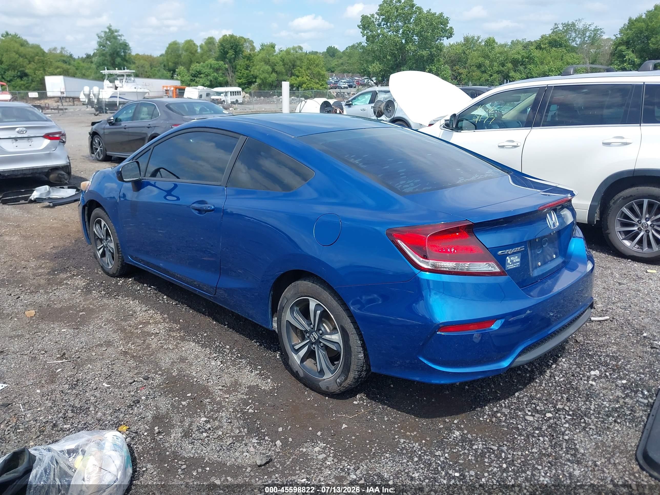 2014 Honda Civic Ex Blue vin: 2HGFG3B89EH525671