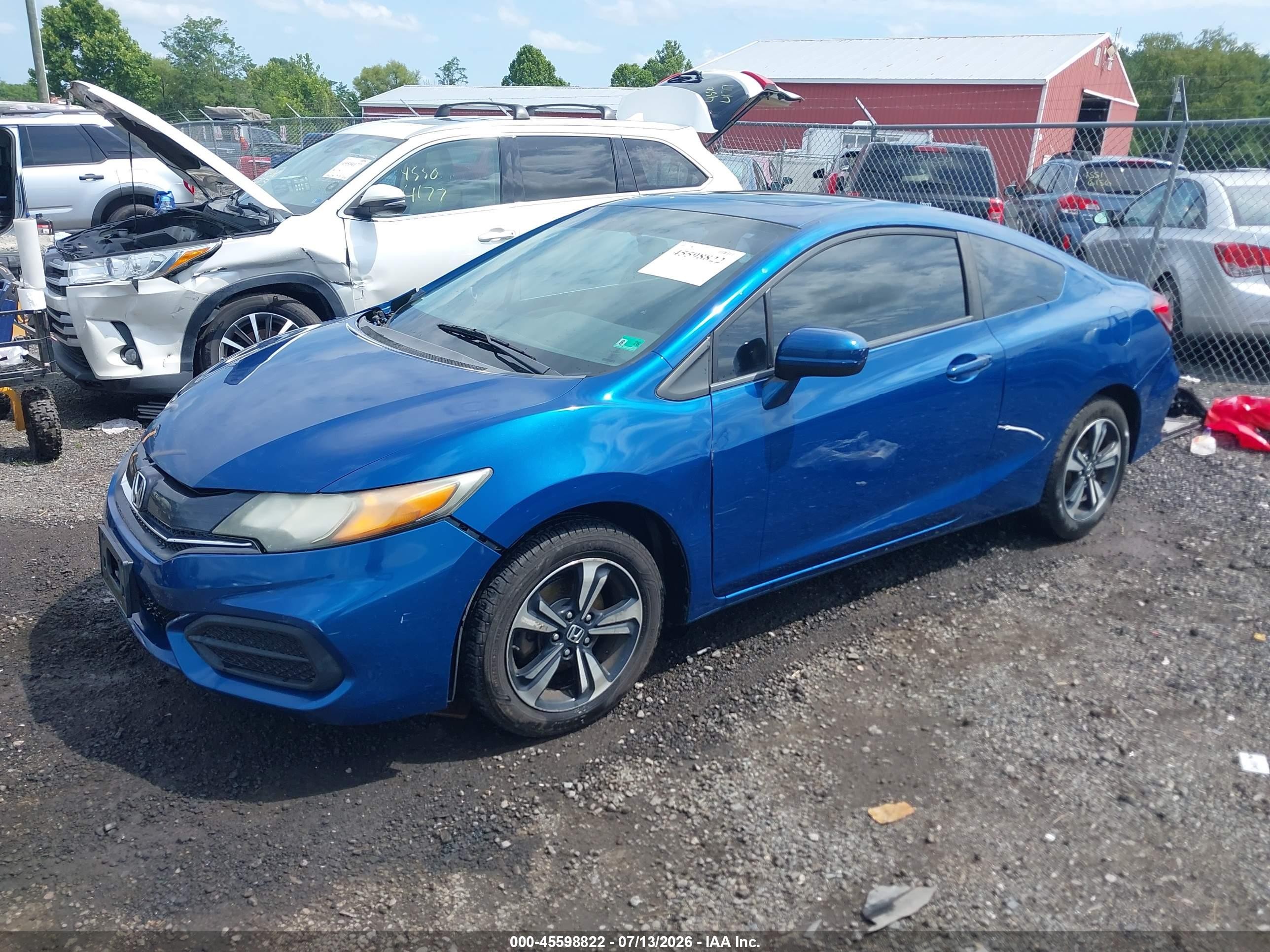 2014 Honda Civic Ex Blue vin: 2HGFG3B89EH525671