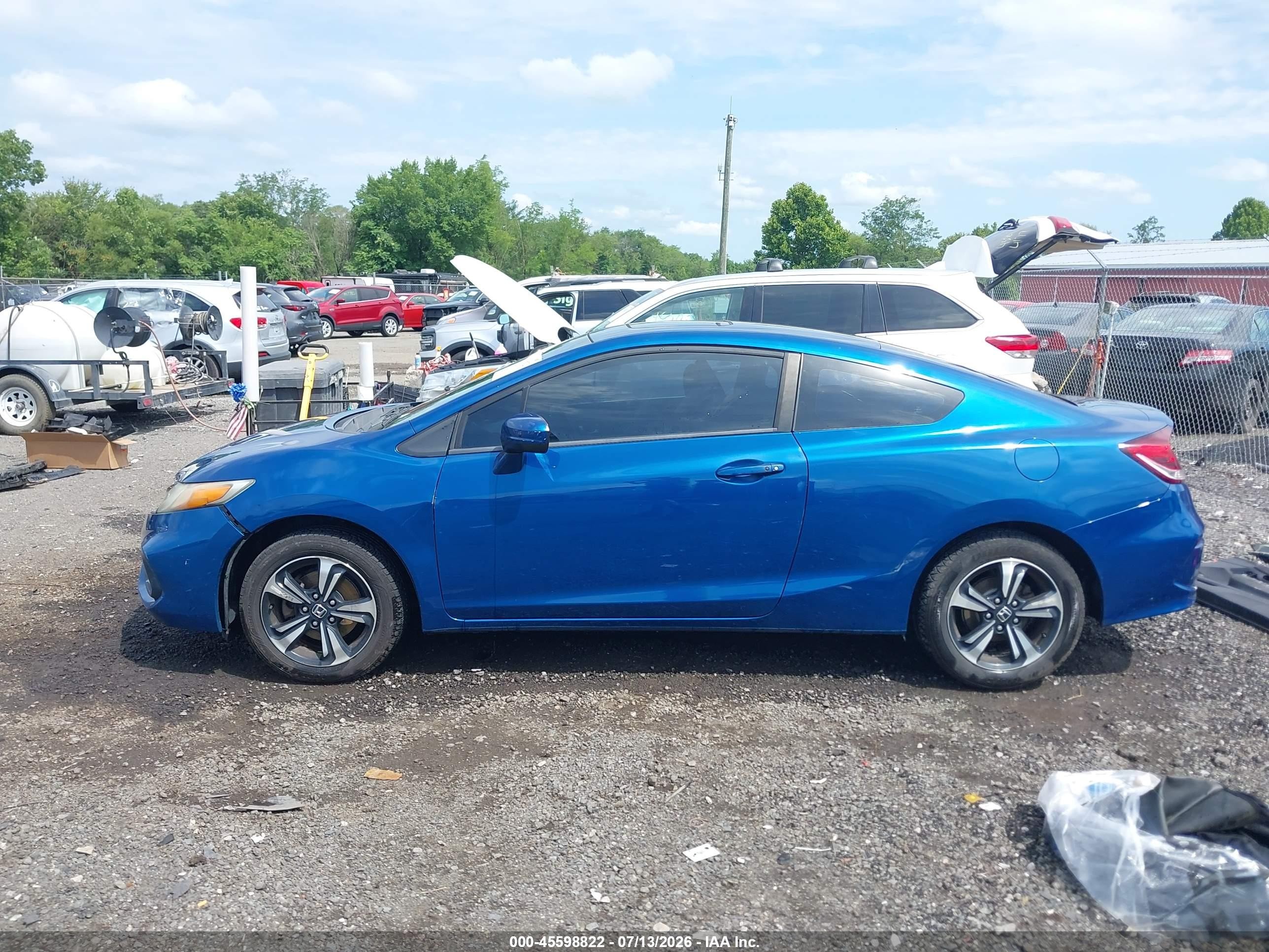 2014 Honda Civic Ex Blue vin: 2HGFG3B89EH525671