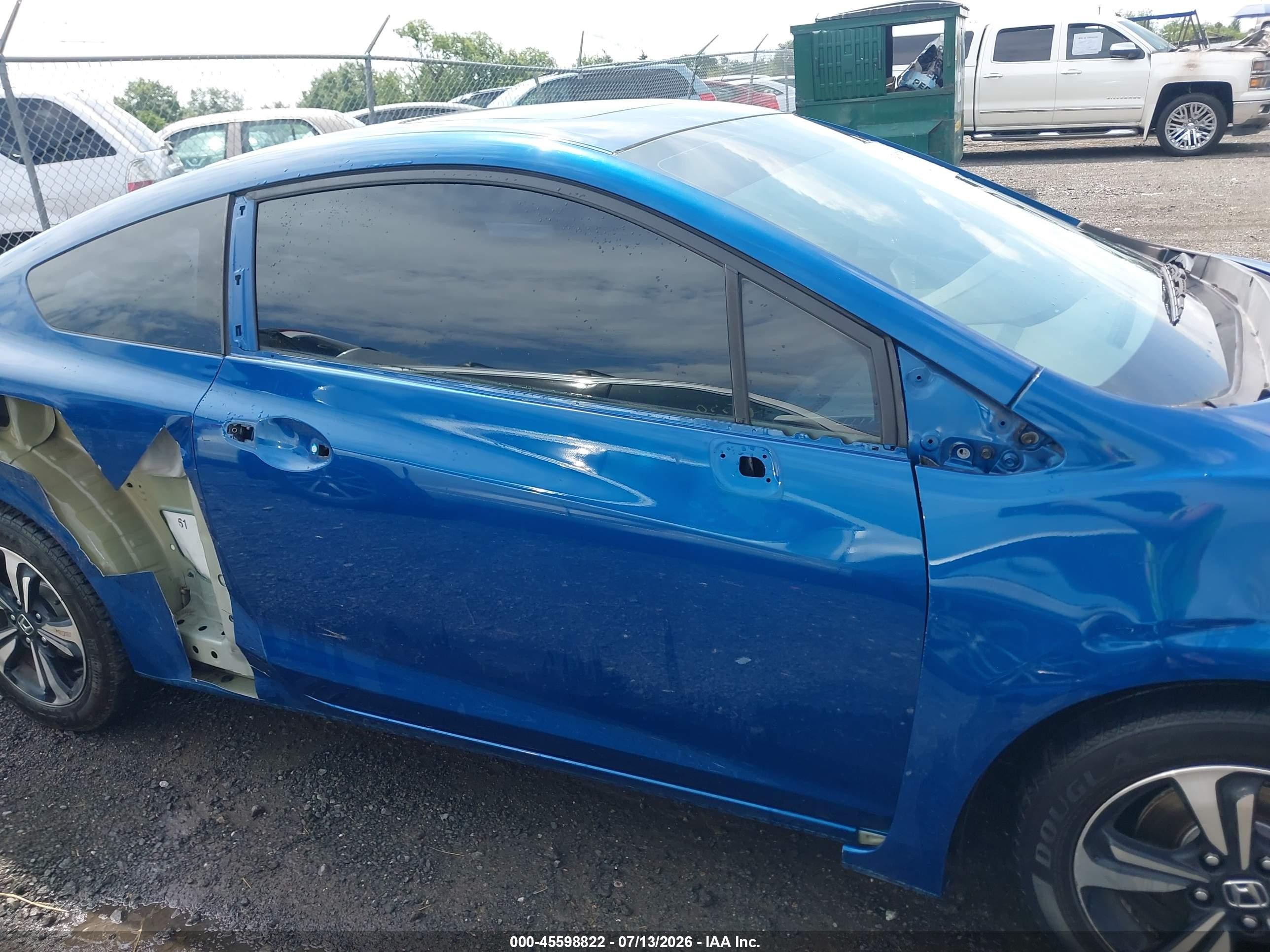 2014 Honda Civic Ex Blue vin: 2HGFG3B89EH525671