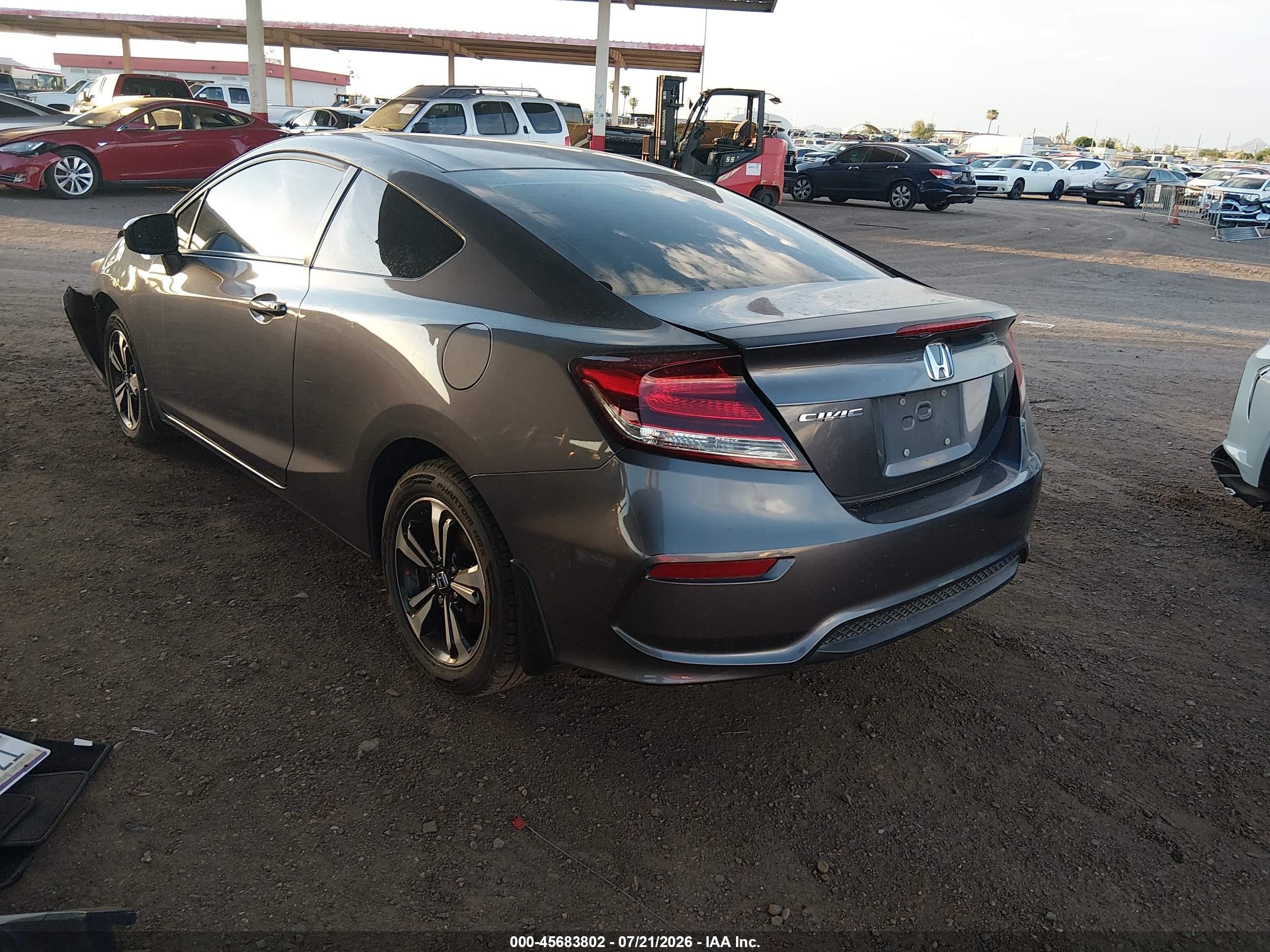 2015 Honda Civic Ex Gray vin: 2HGFG3B89FH507303