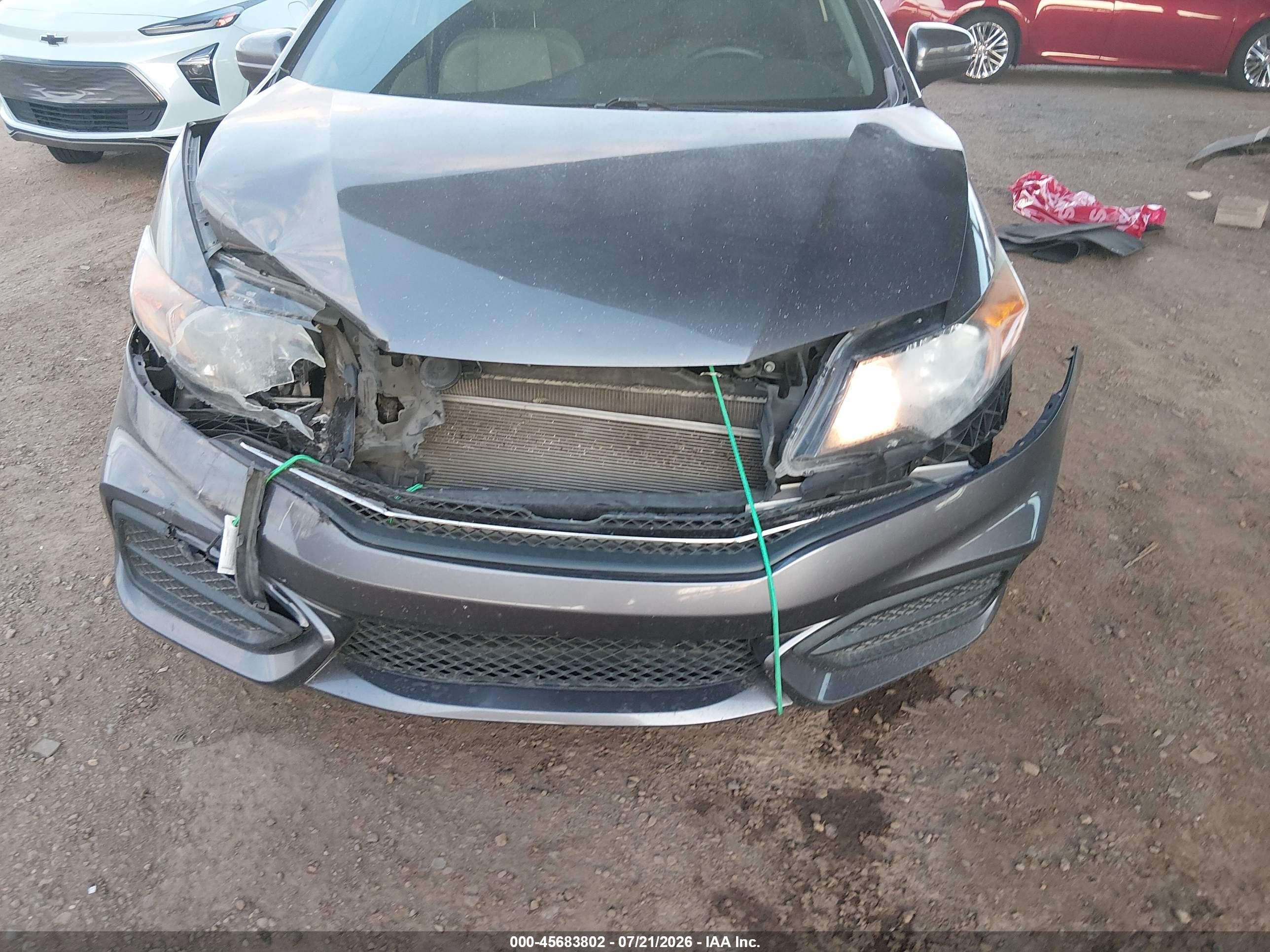 2015 Honda Civic Ex Gray vin: 2HGFG3B89FH507303