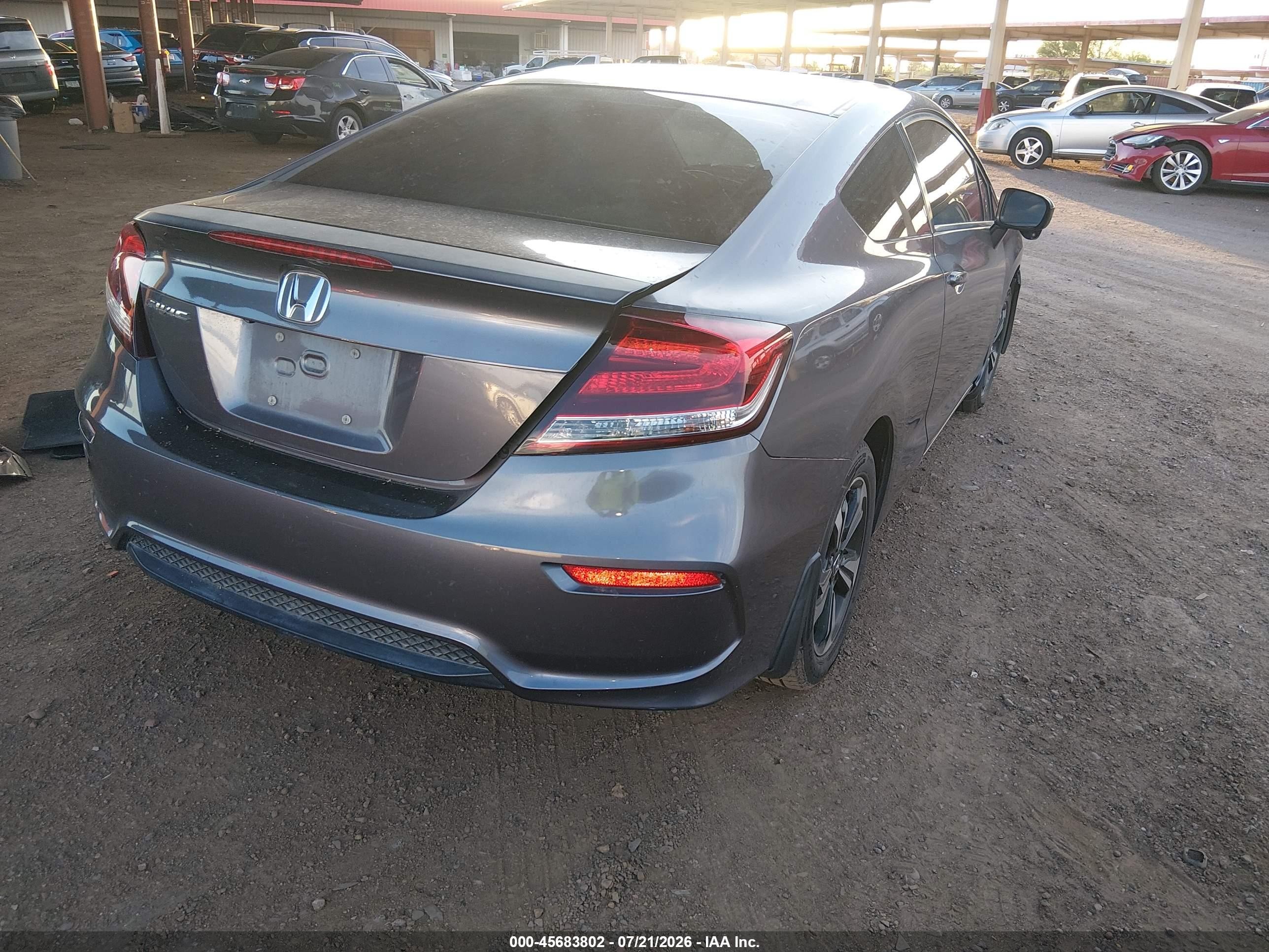 2015 Honda Civic Ex Gray vin: 2HGFG3B89FH507303