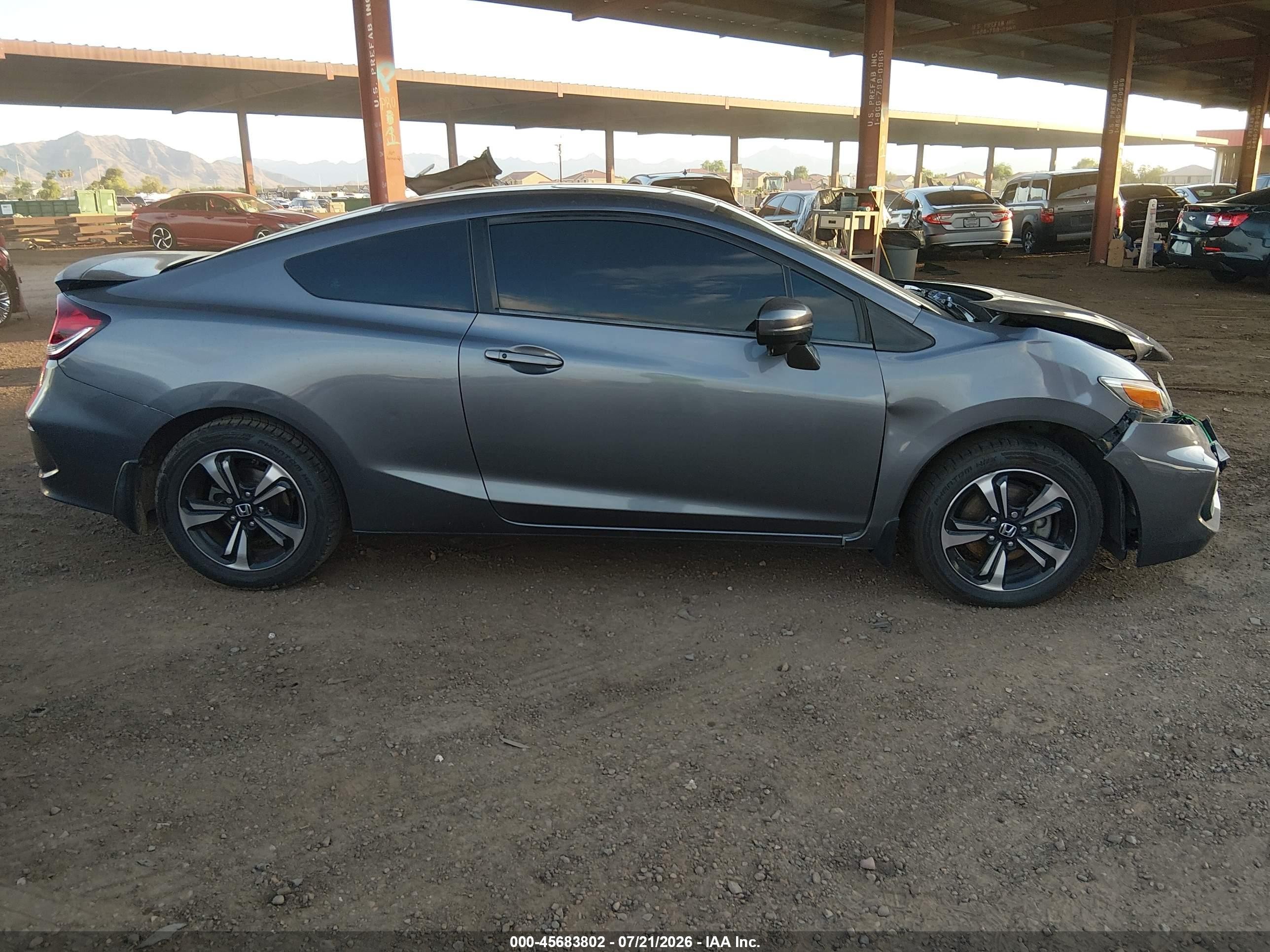 2015 Honda Civic Ex Gray vin: 2HGFG3B89FH507303