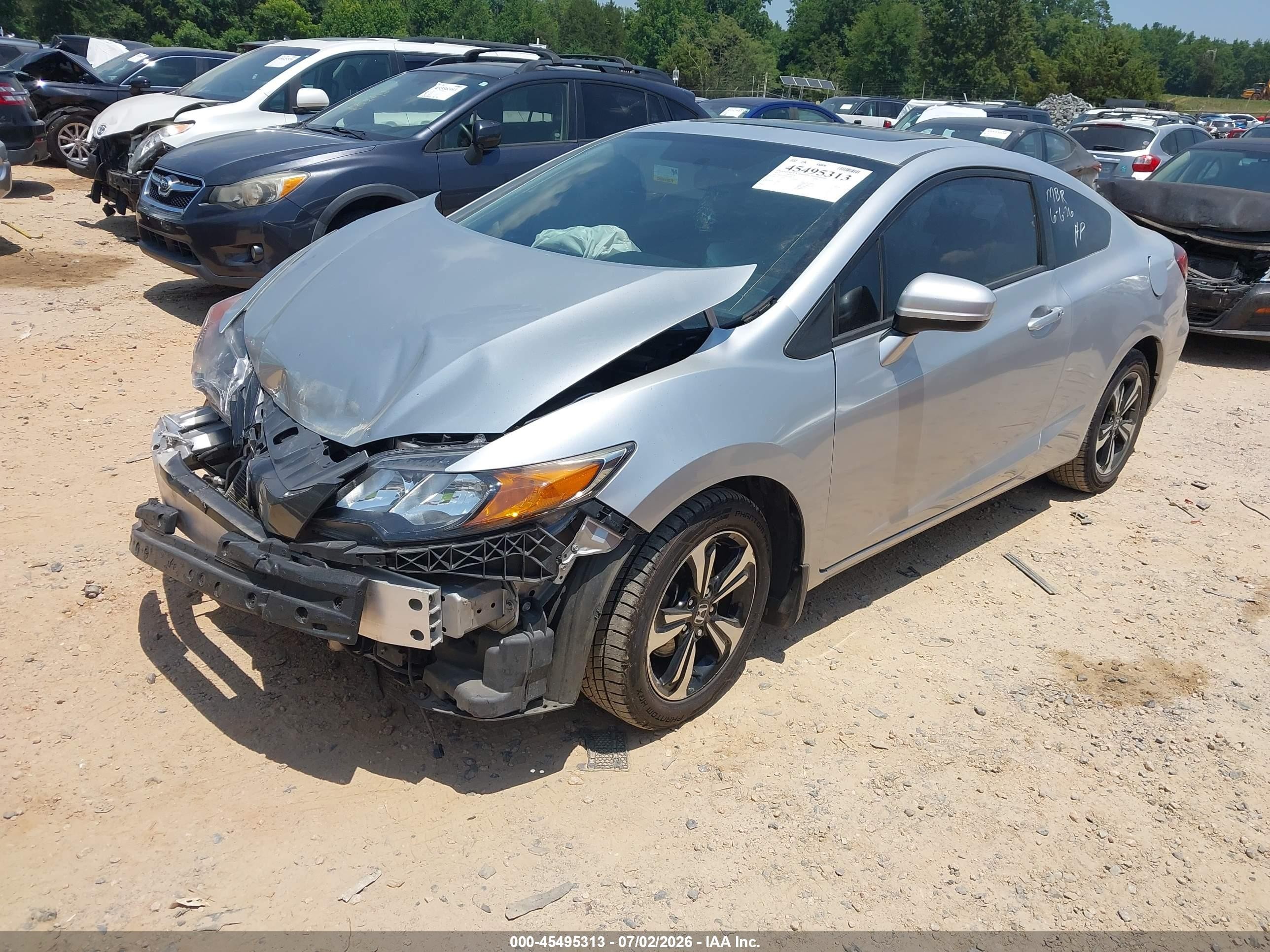 2015 Honda Civic Ex Silver vin: 2HGFG3B89FH508130