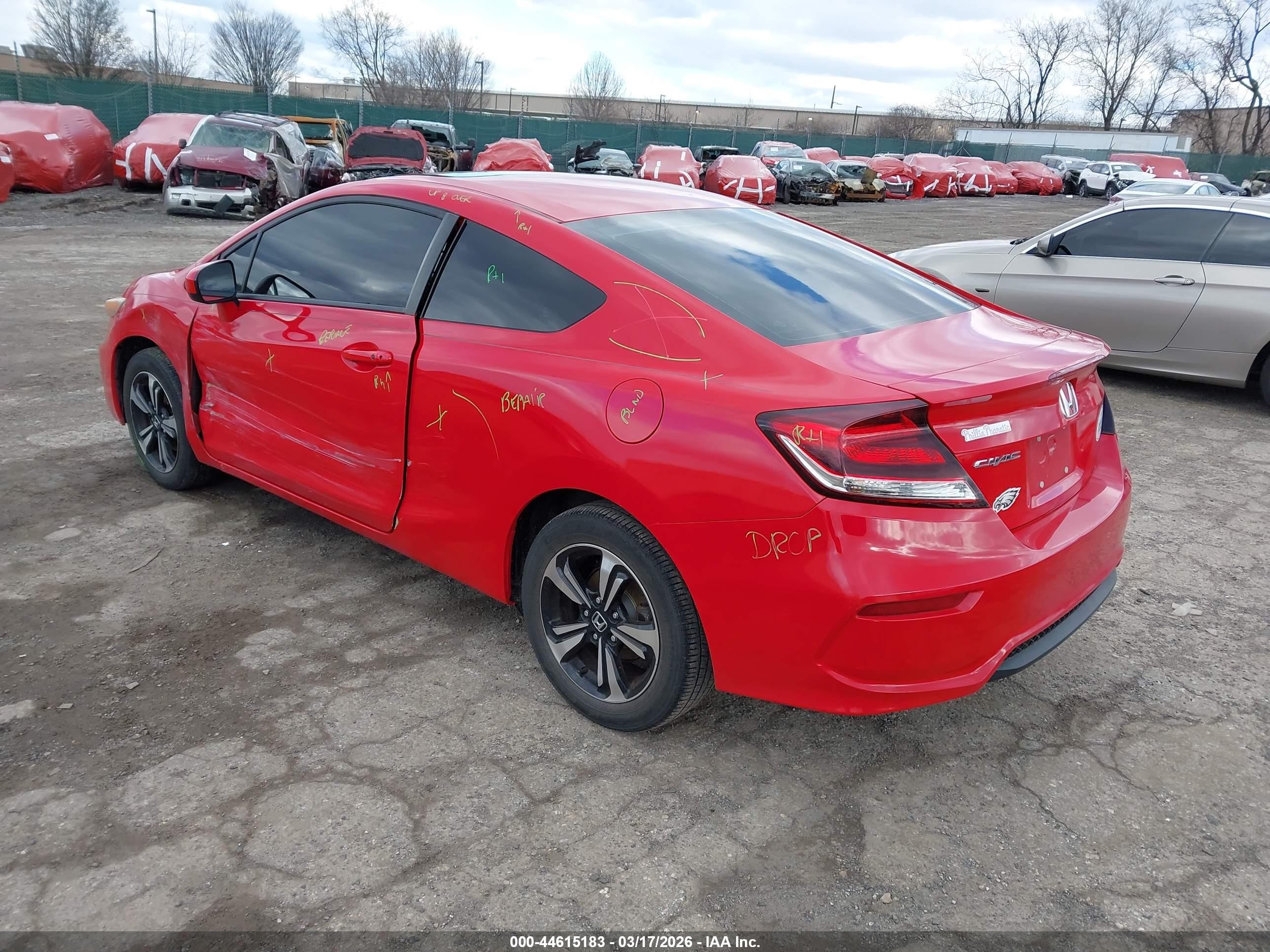 2015 Honda Civic Ex Red vin: 2HGFG3B89FH512128