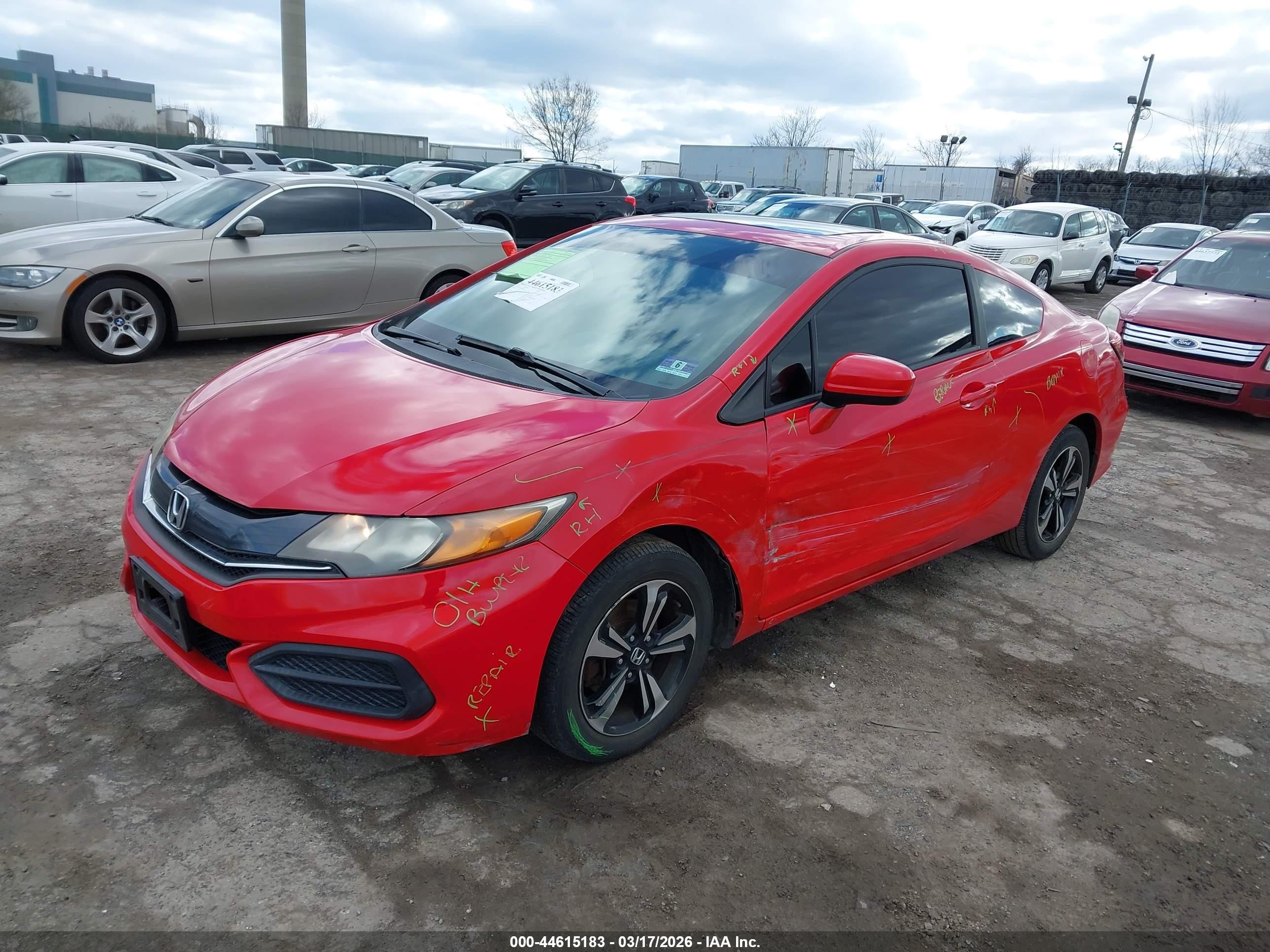2015 Honda Civic Ex Red vin: 2HGFG3B89FH512128