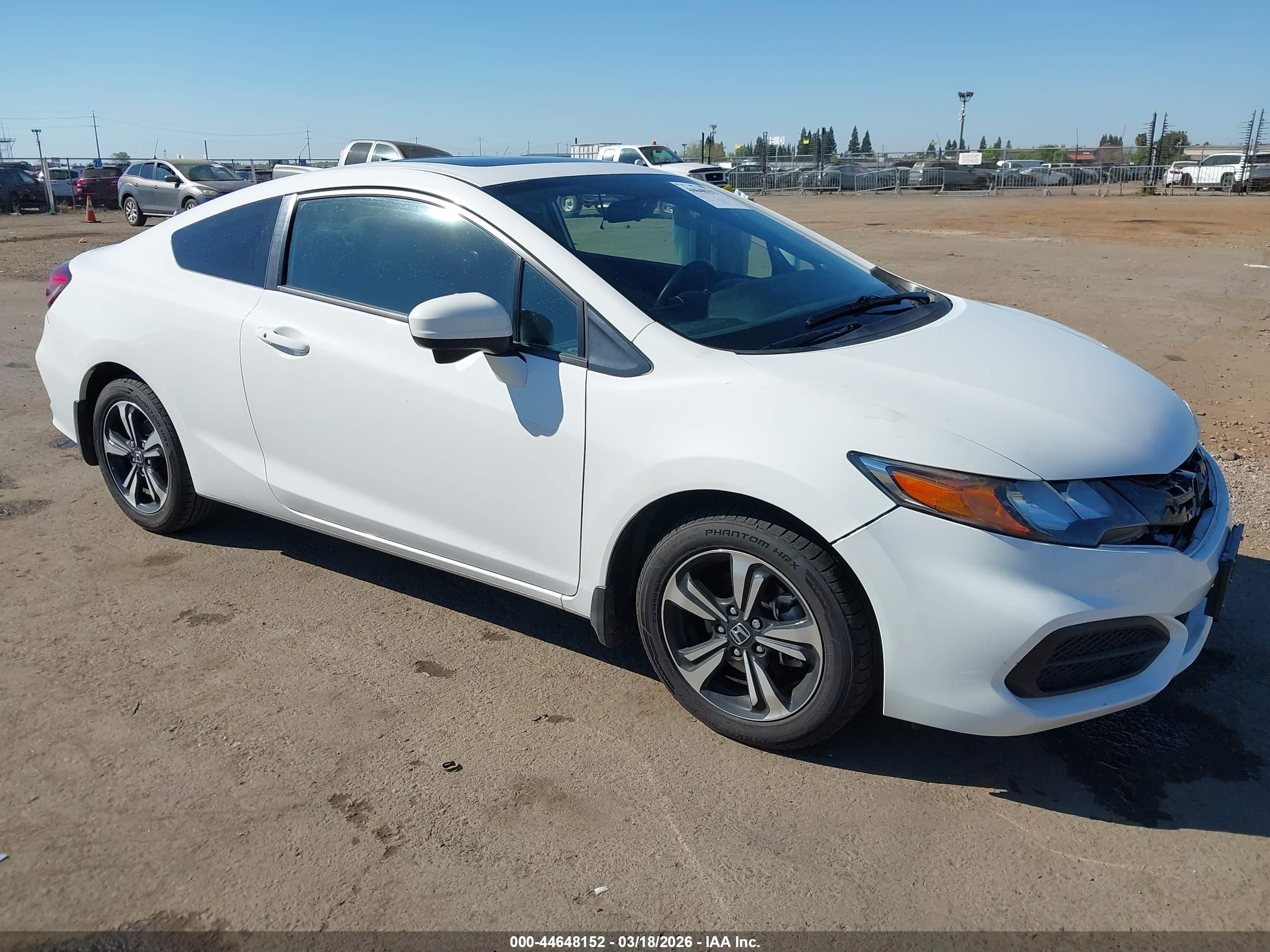 2015 Honda Civic Ex White vin: 2HGFG3B89FH521007