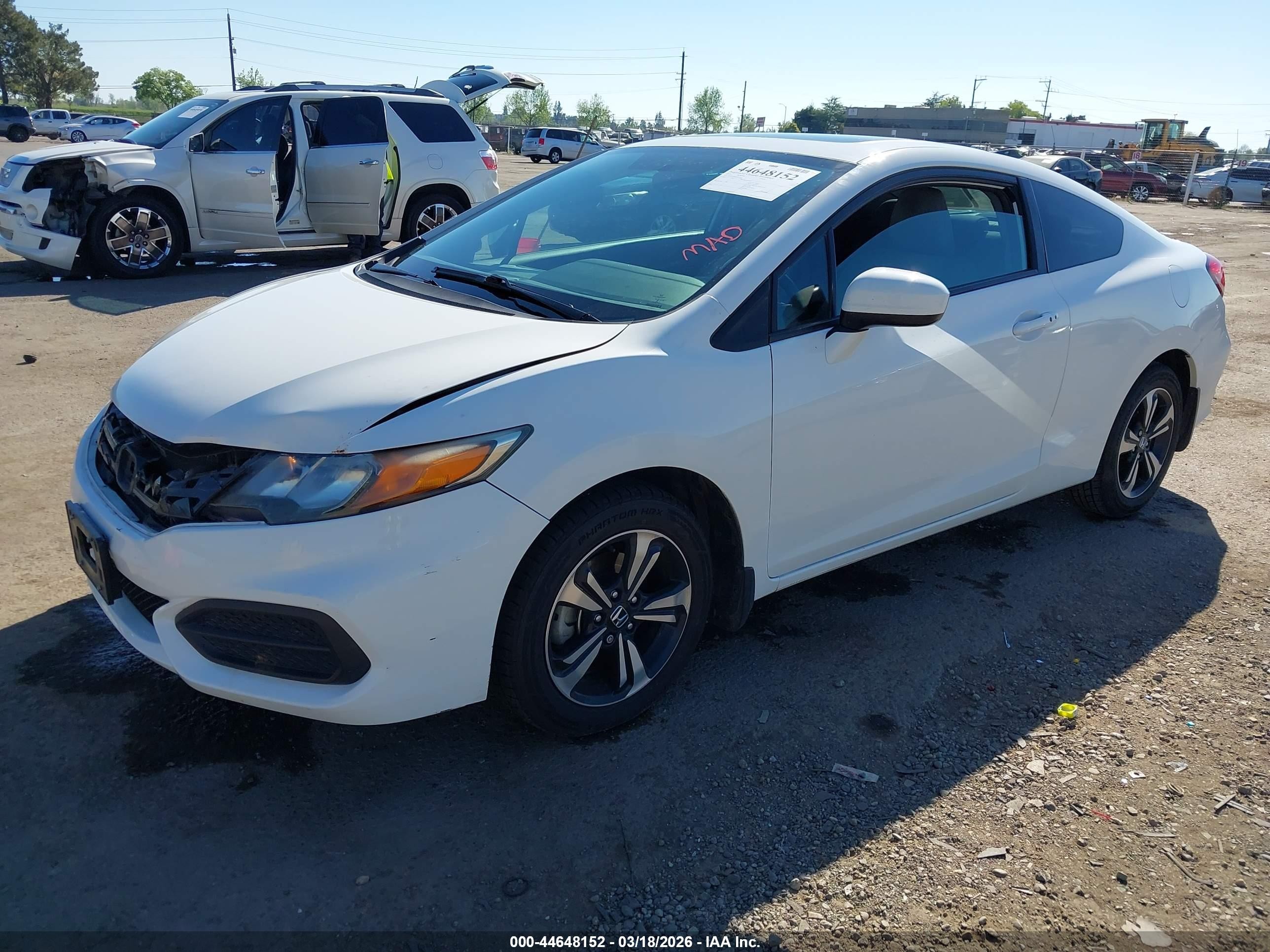 2015 Honda Civic Ex White vin: 2HGFG3B89FH521007