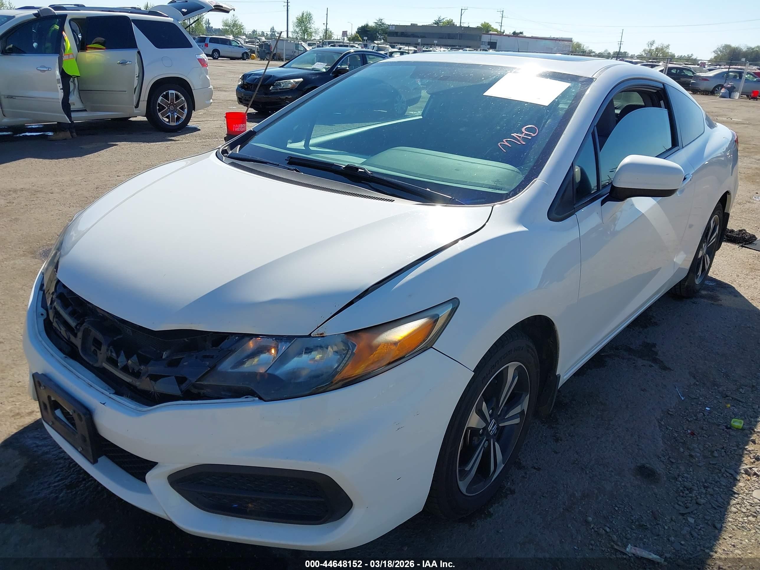 2015 Honda Civic Ex White vin: 2HGFG3B89FH521007