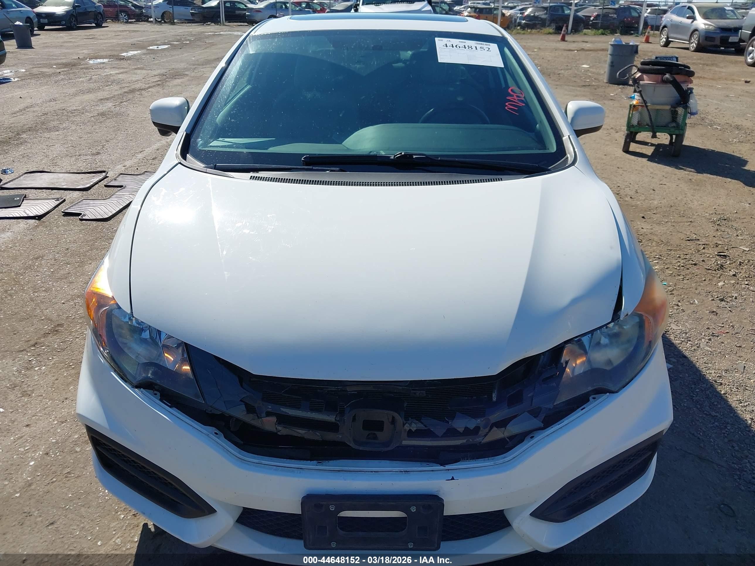 2015 Honda Civic Ex White vin: 2HGFG3B89FH521007