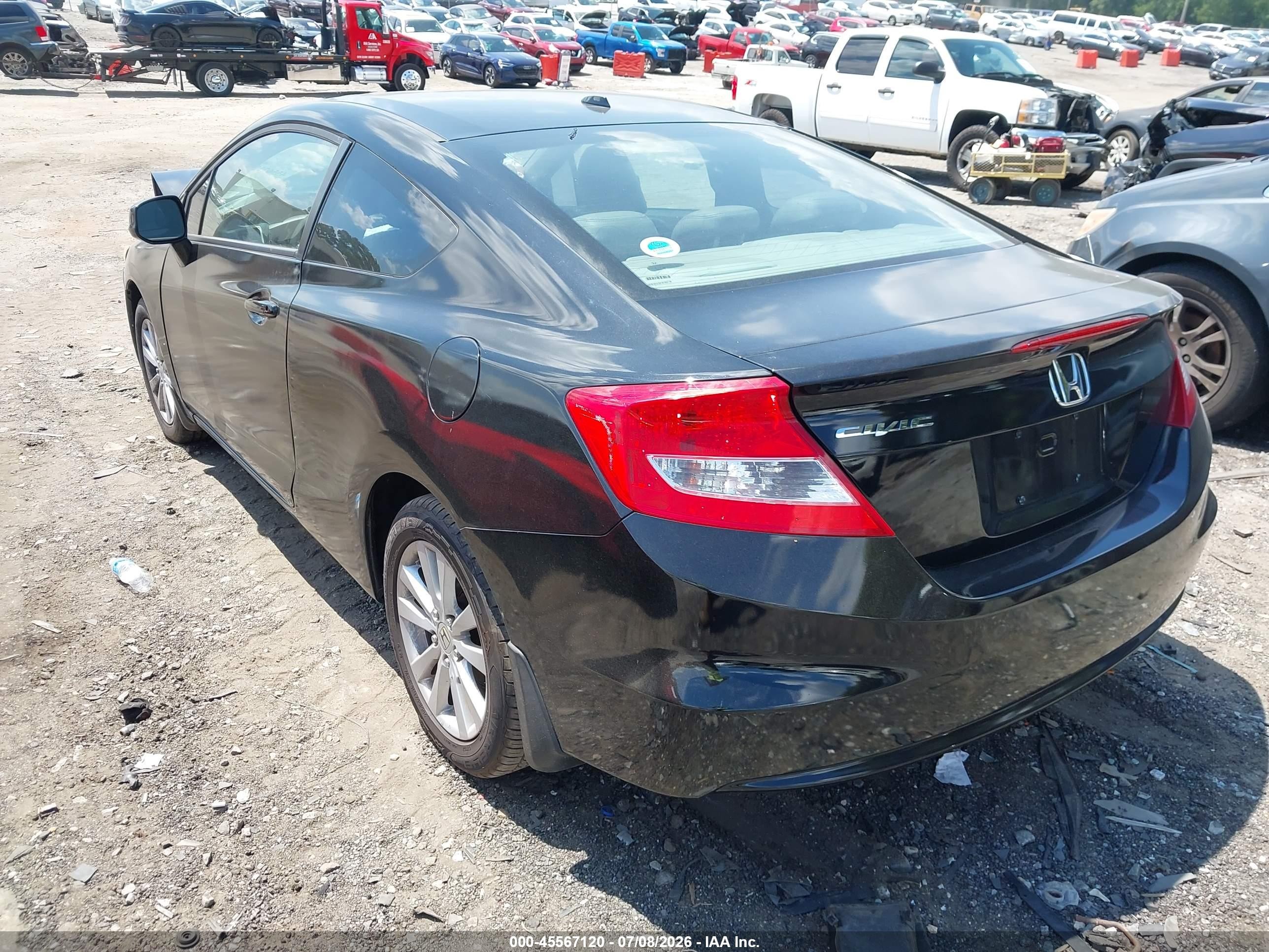 2012 Honda Civic Ex Black vin: 2HGFG3B8XCH504986