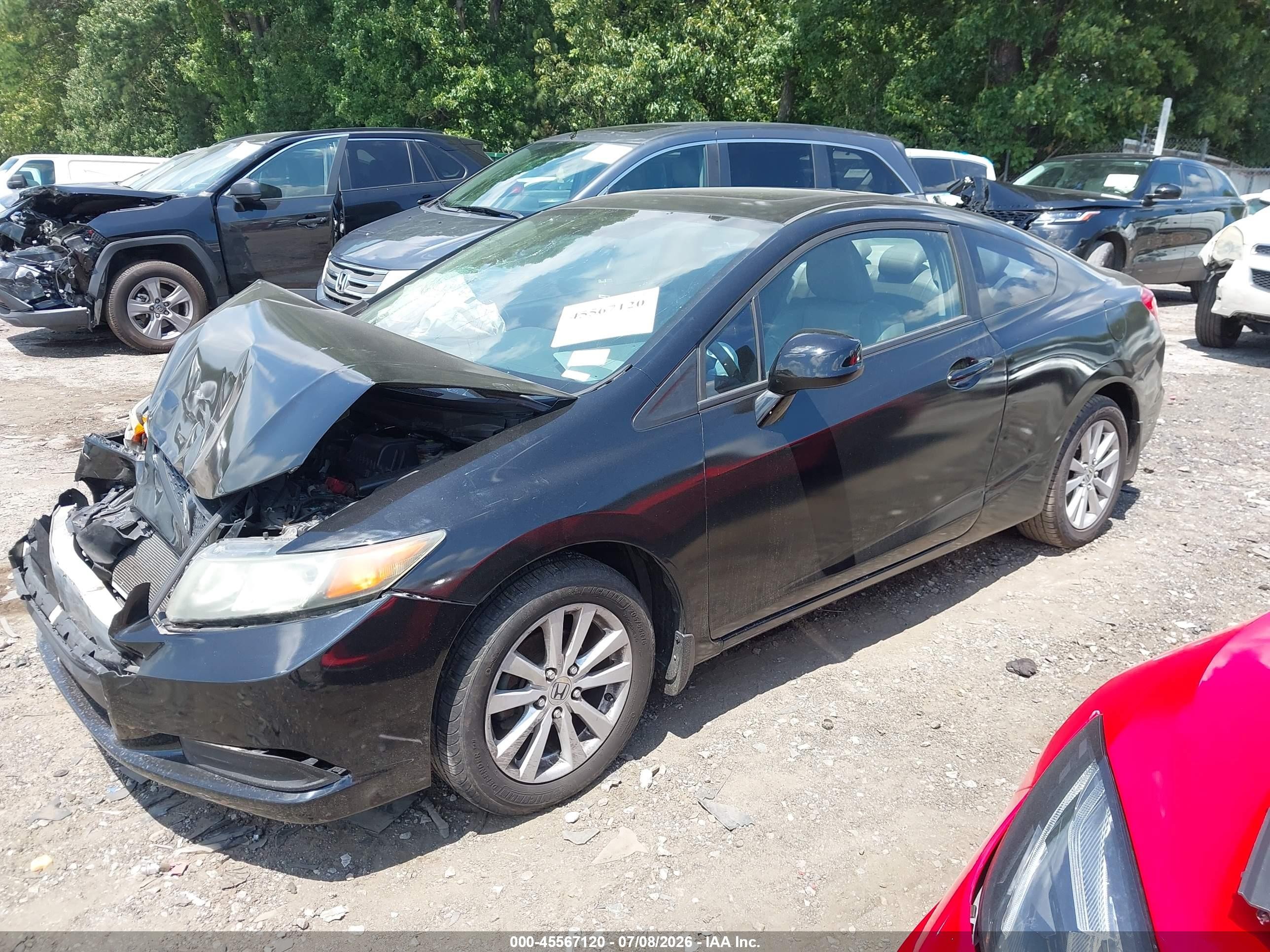 2012 Honda Civic Ex Black vin: 2HGFG3B8XCH504986