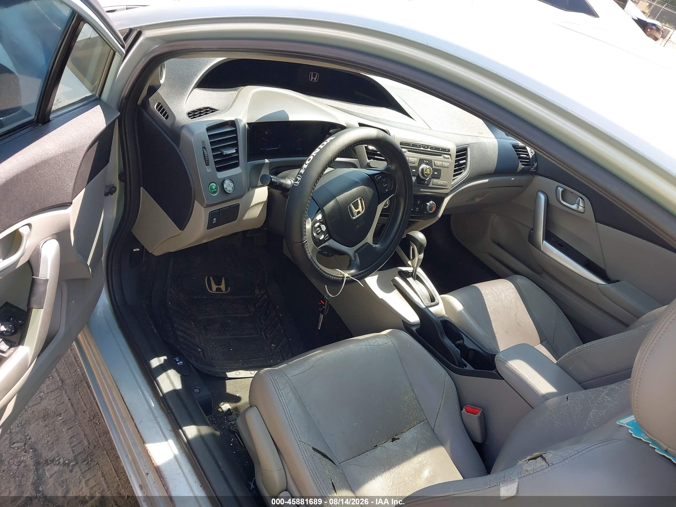 2012 Honda Civic Ex Silver vin: 2HGFG3B8XCH522887