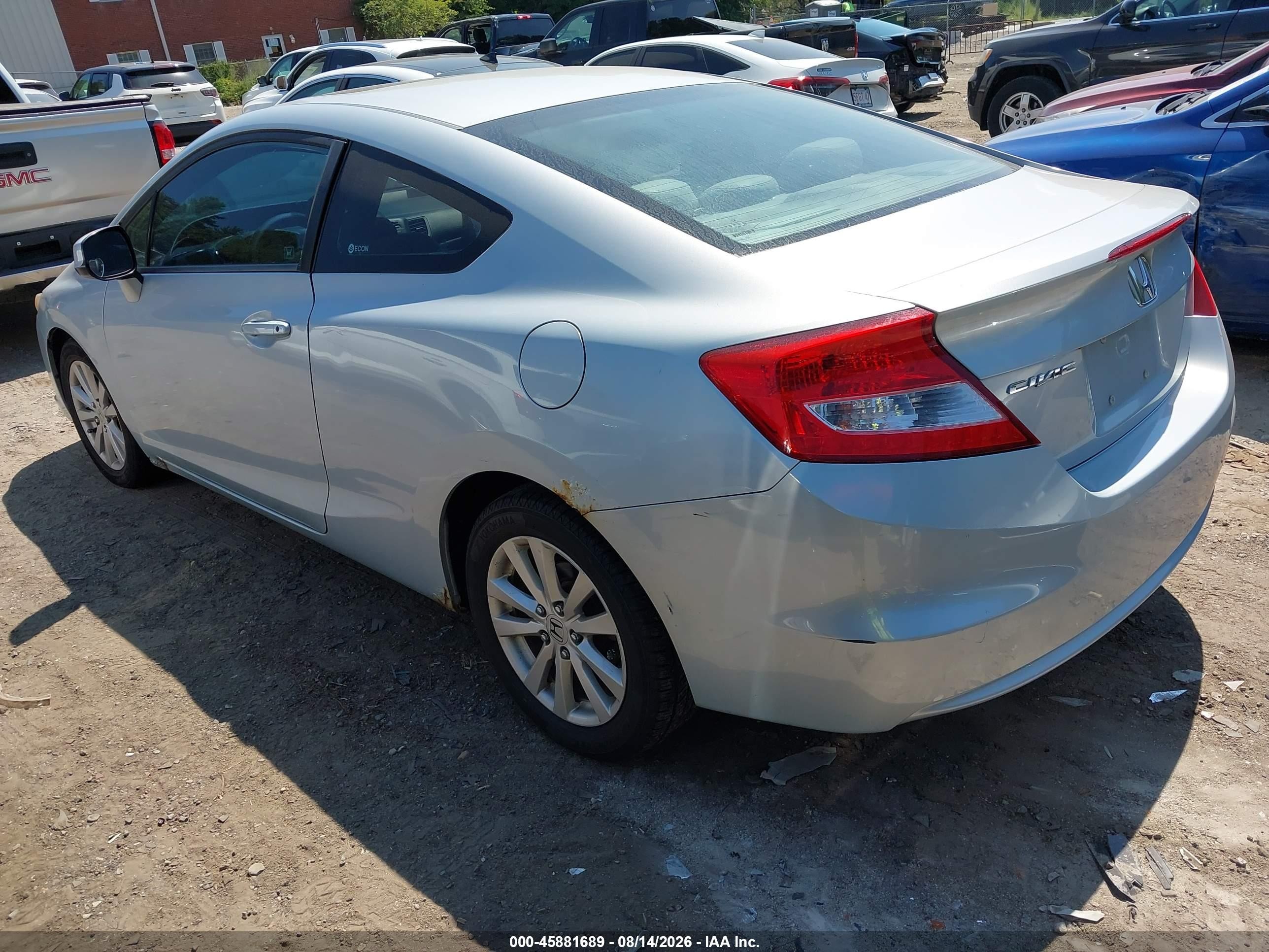 2012 Honda Civic Ex Silver vin: 2HGFG3B8XCH522887
