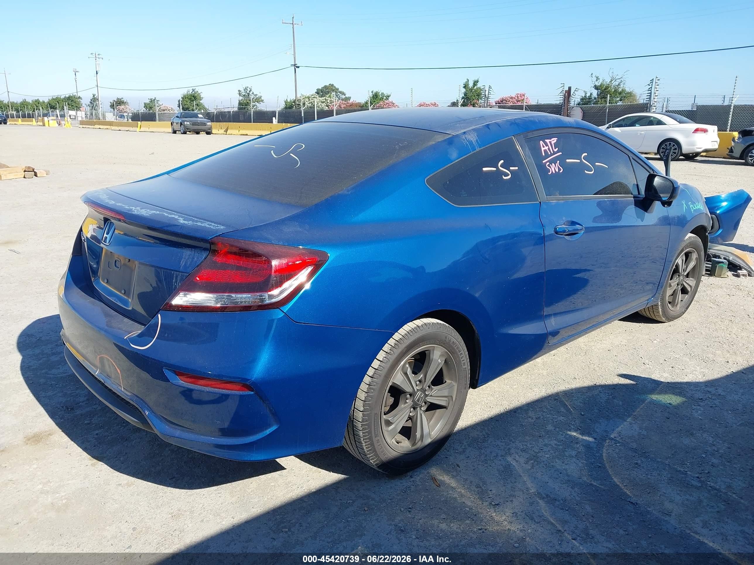 2014 Honda Civic Ex Синий vin: 2HGFG3B8XEH507177