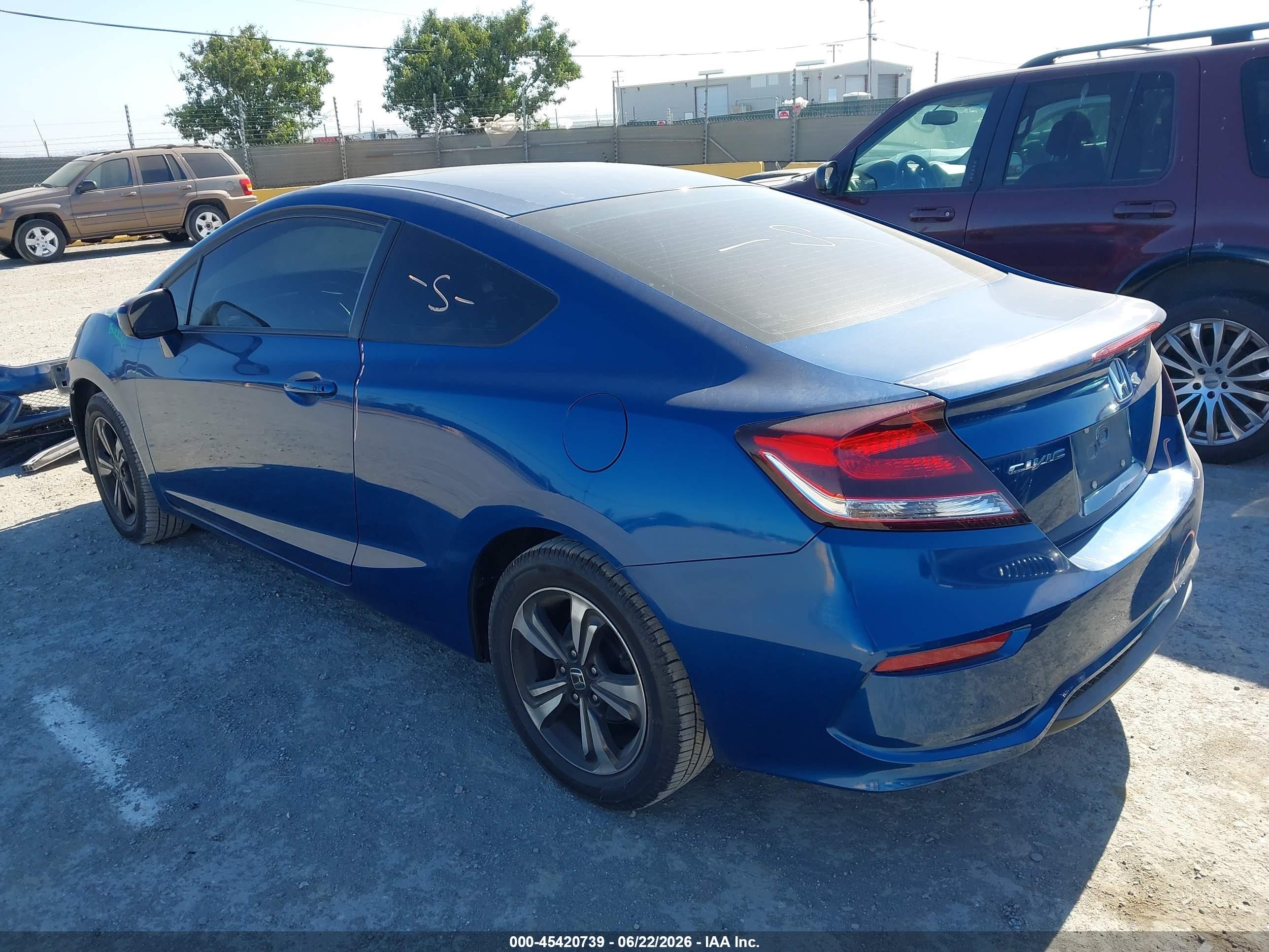 2014 Honda Civic Ex Синий vin: 2HGFG3B8XEH507177