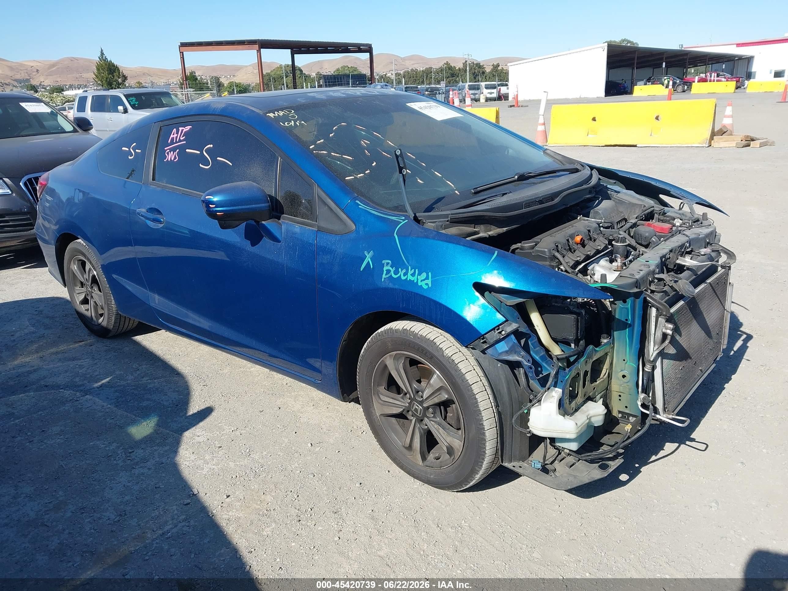 2014 Honda Civic Ex Blue vin: 2HGFG3B8XEH507177