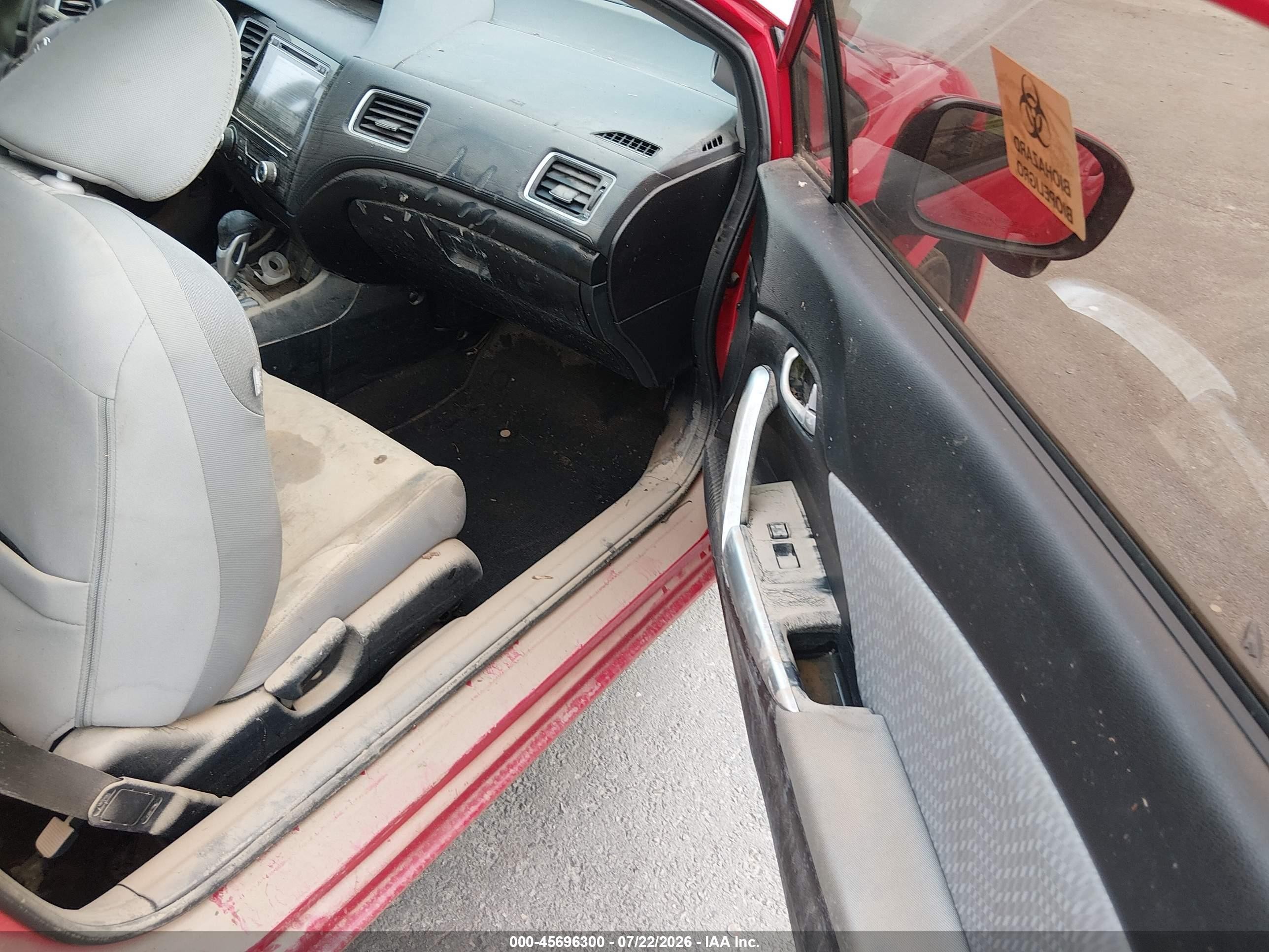 2015 Honda Civic Ex Красный vin: 2HGFG3B8XFH526720
