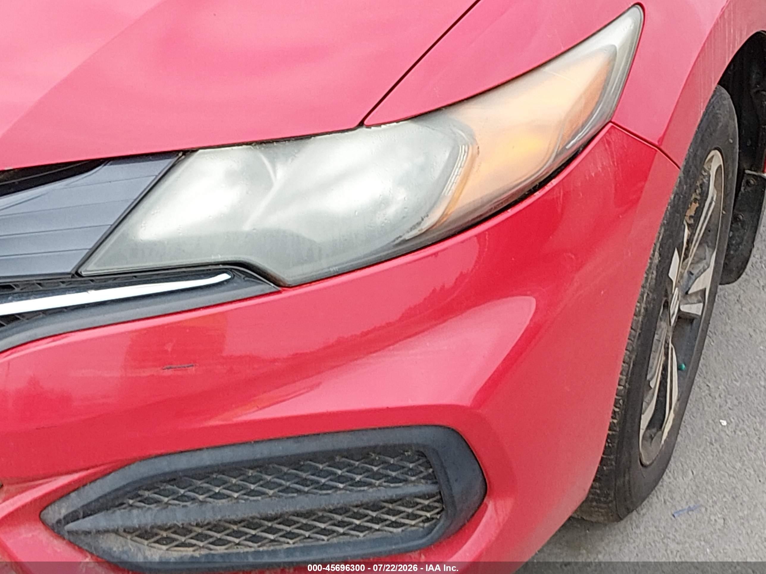 2015 Honda Civic Ex Красный vin: 2HGFG3B8XFH526720