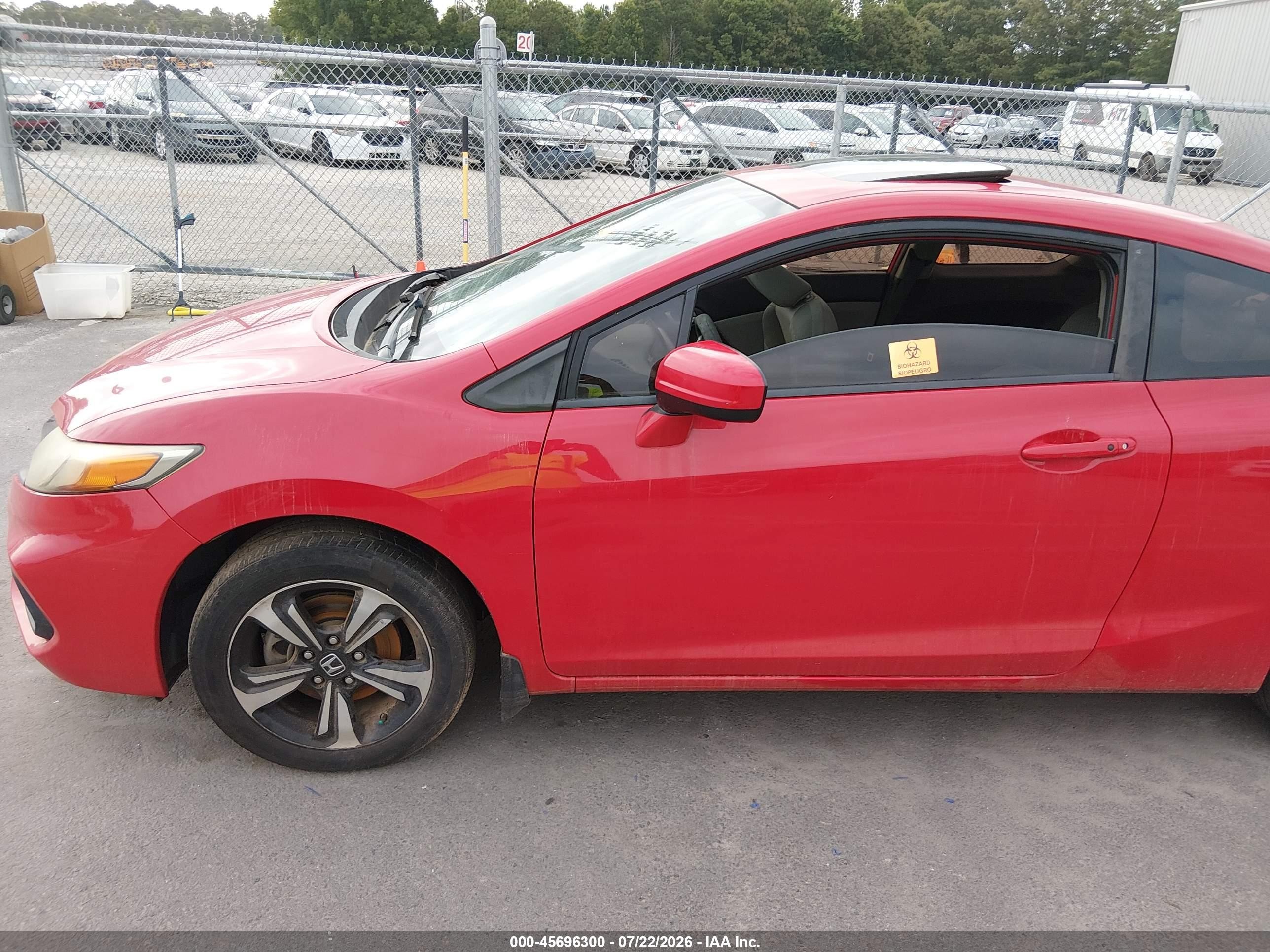 2015 Honda Civic Ex Красный vin: 2HGFG3B8XFH526720