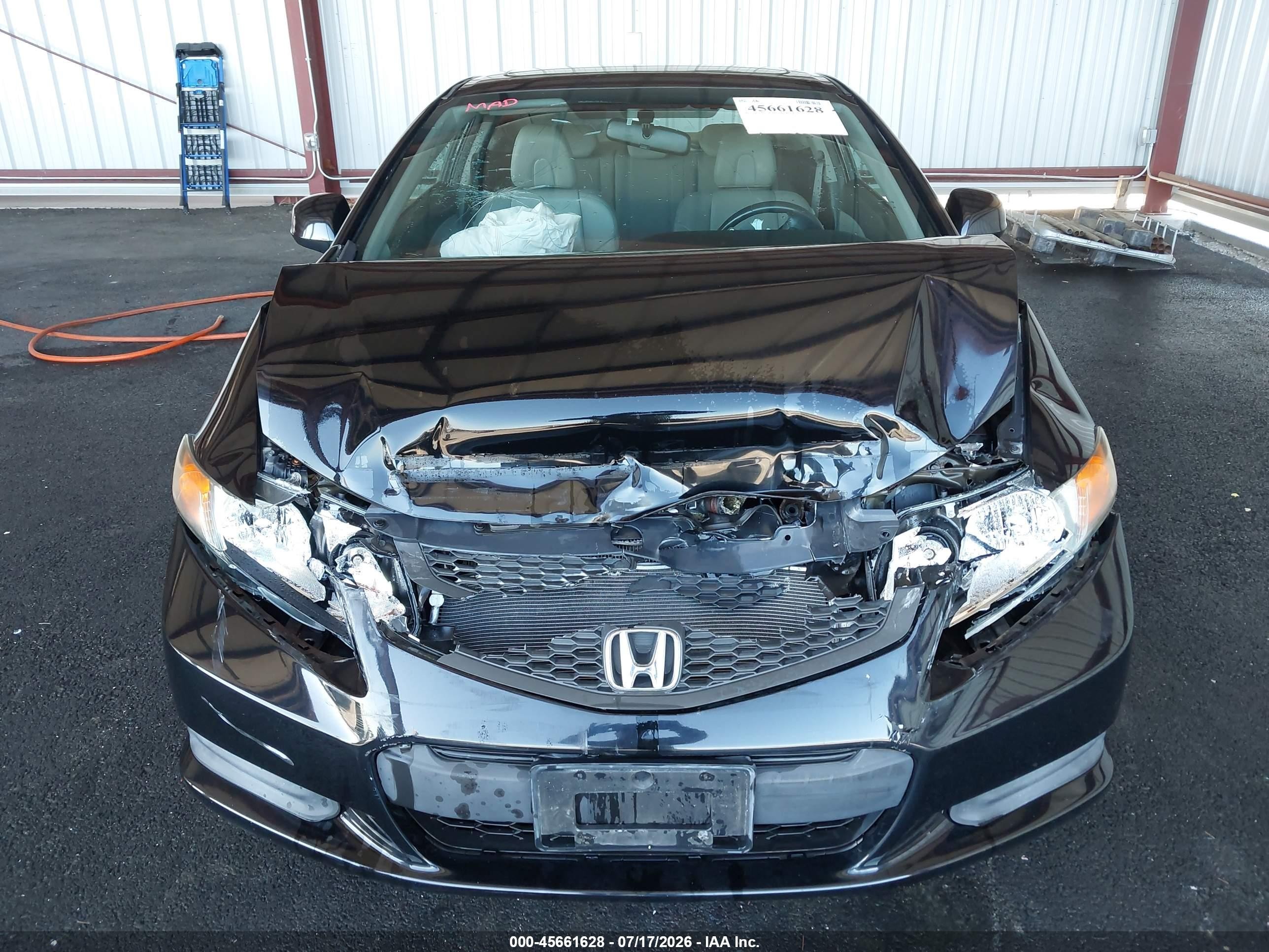 2012 Honda Civic Ex-l Black vin: 2HGFG3B92CH512833