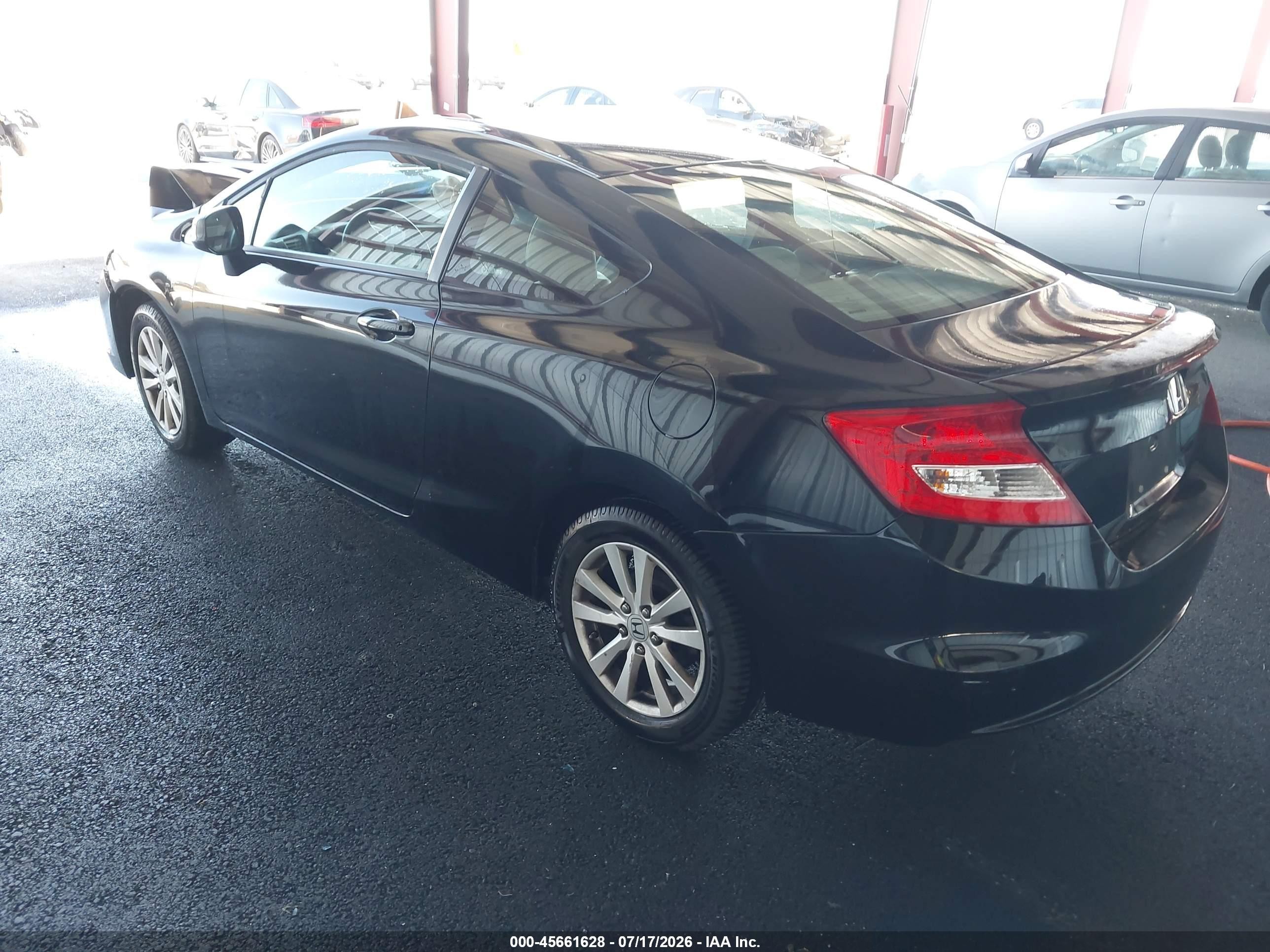 2012 Honda Civic Ex-l Black vin: 2HGFG3B92CH512833