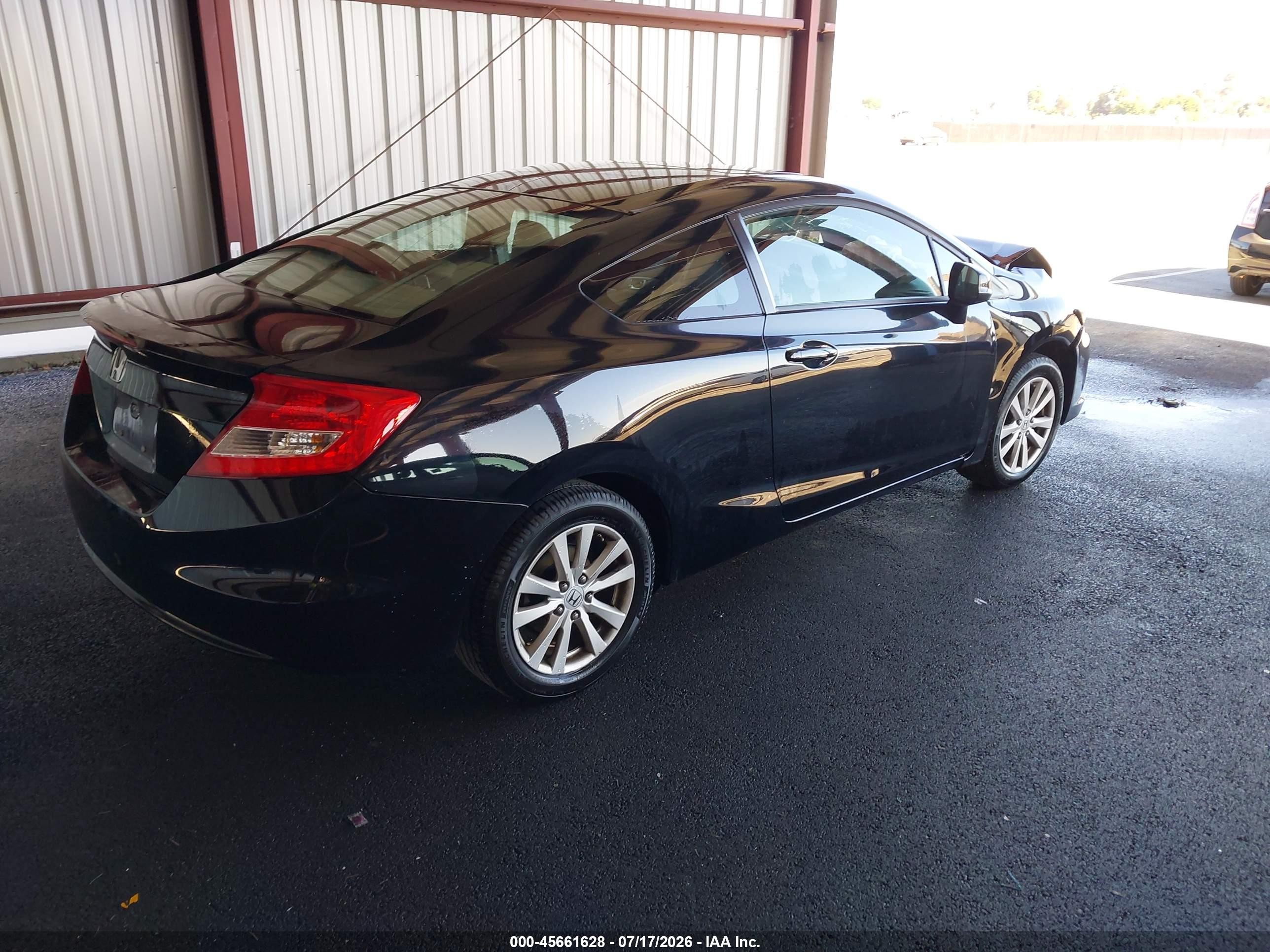 2012 Honda Civic Ex-l Black vin: 2HGFG3B92CH512833