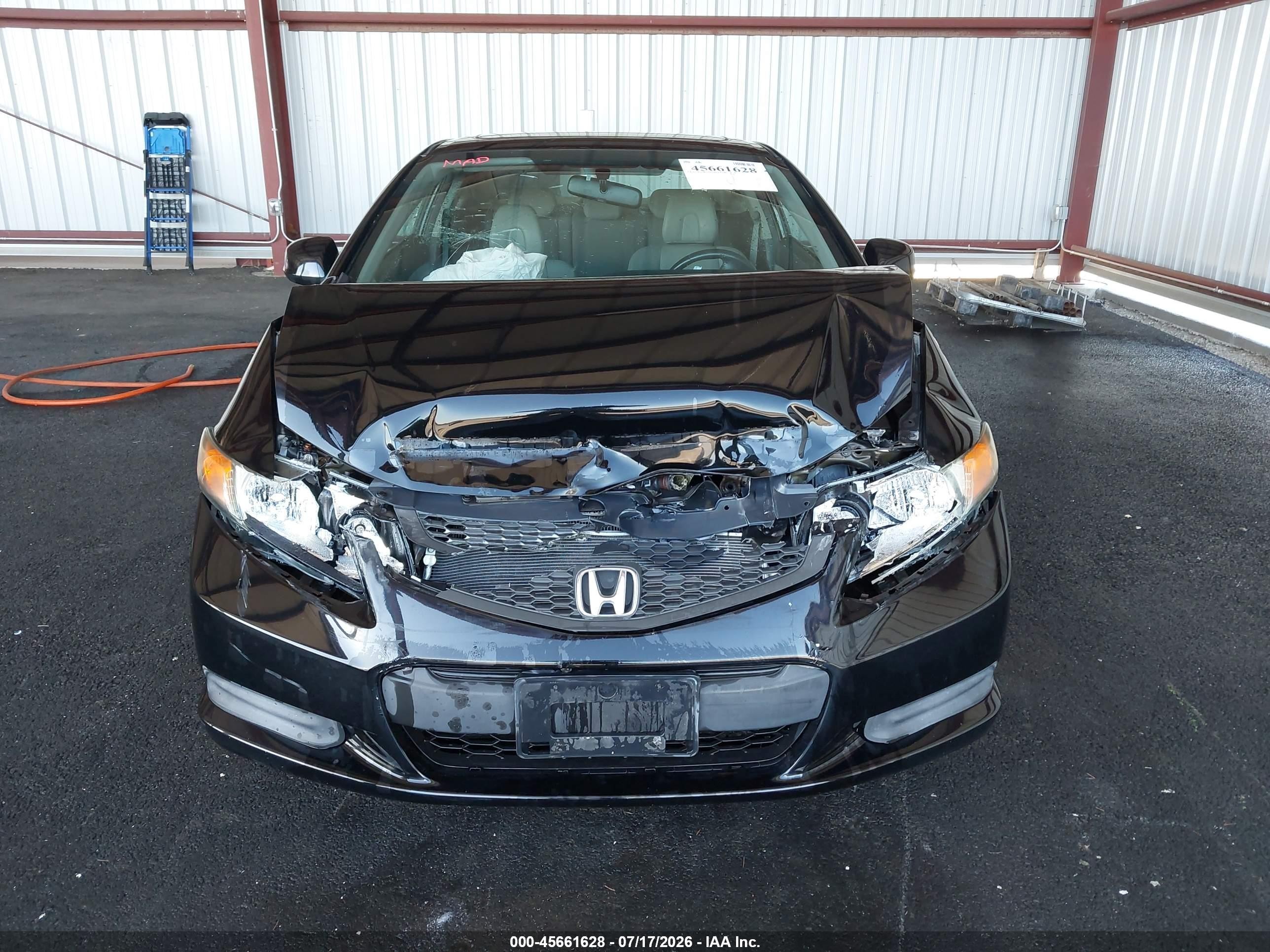 2012 Honda Civic Ex-l Black vin: 2HGFG3B92CH512833