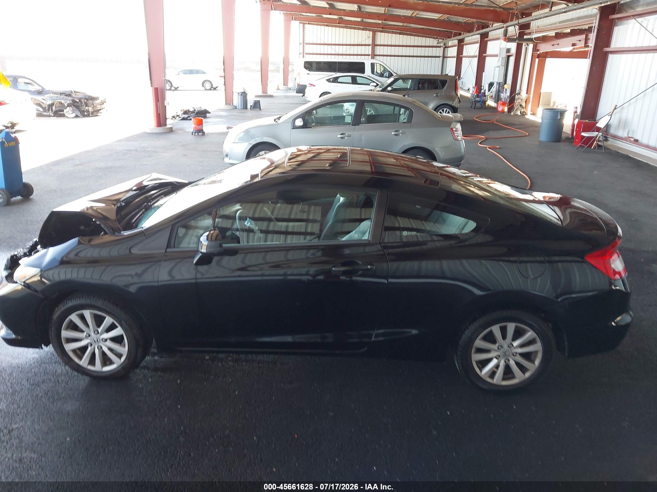 2012 Honda Civic Ex-l Black vin: 2HGFG3B92CH512833