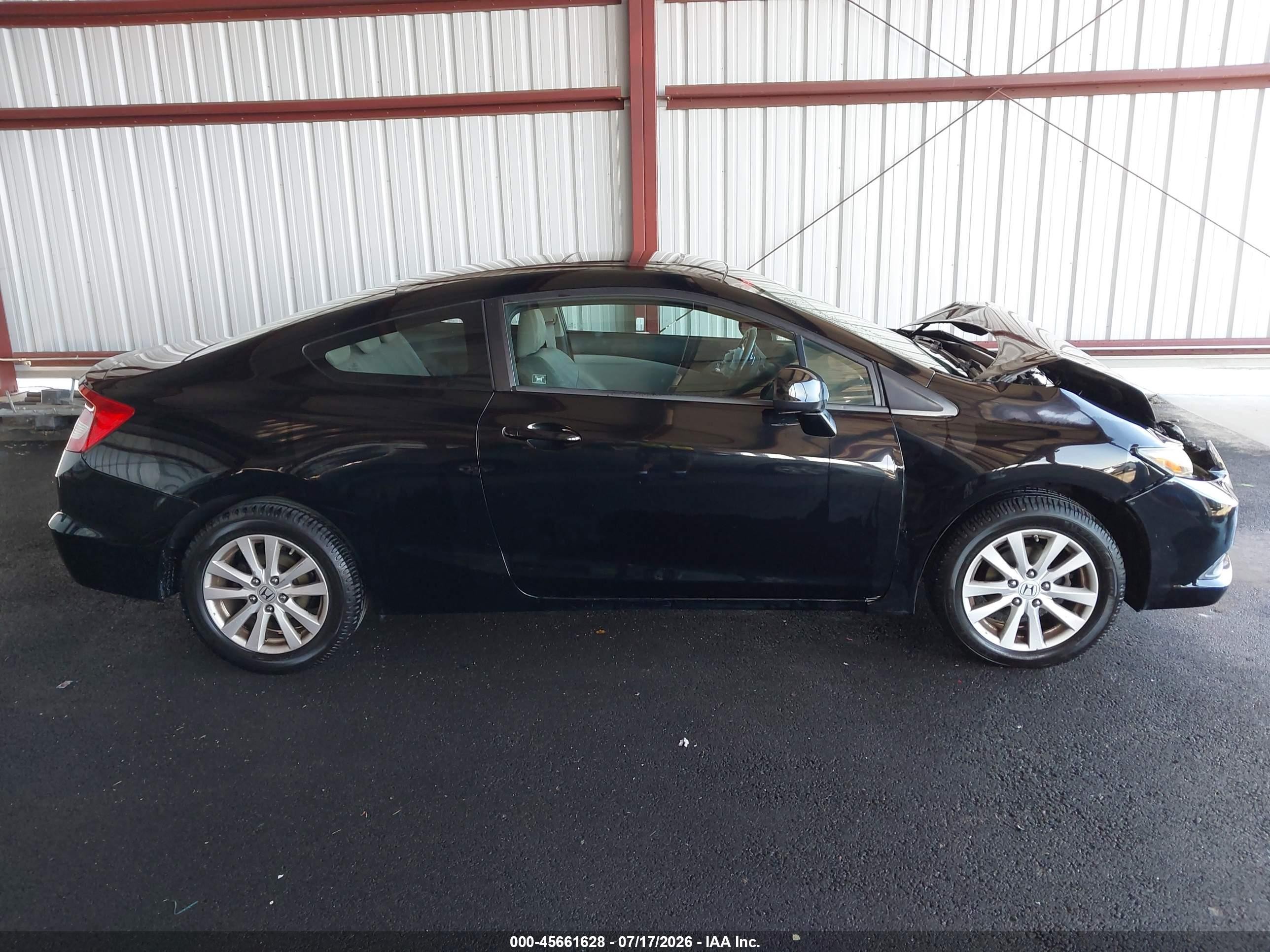 2012 Honda Civic Ex-l Black vin: 2HGFG3B92CH512833