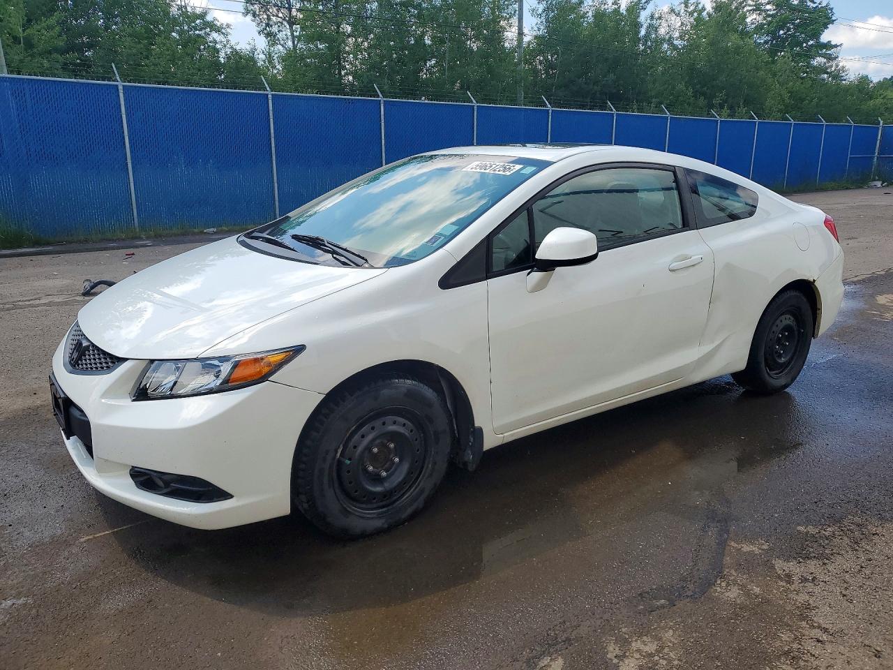 2013 Honda Civic Exl White vin: 2HGFG3B93DH001083