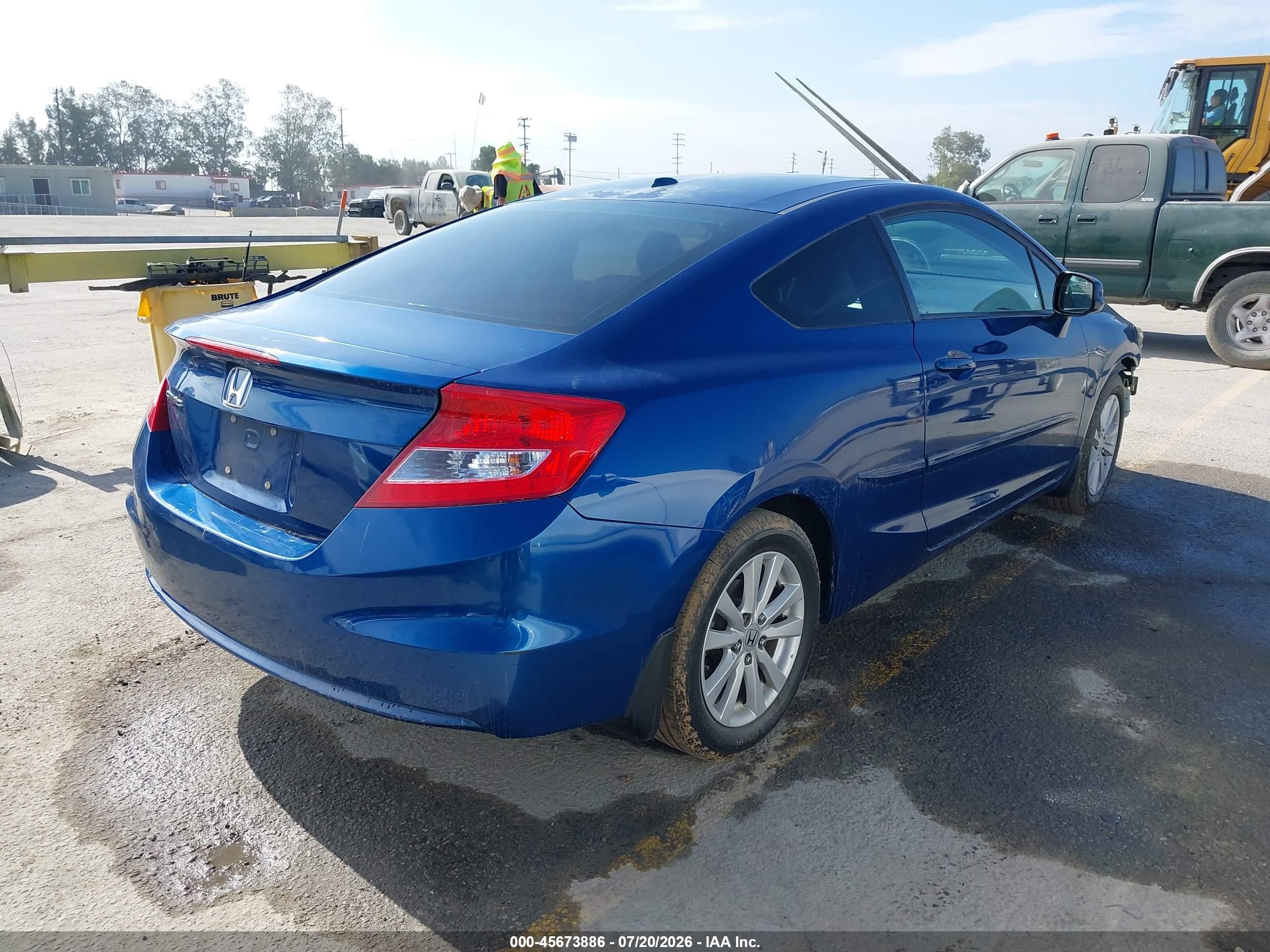 2012 Honda Civic Ex-l Blue vin: 2HGFG3B96CH507229