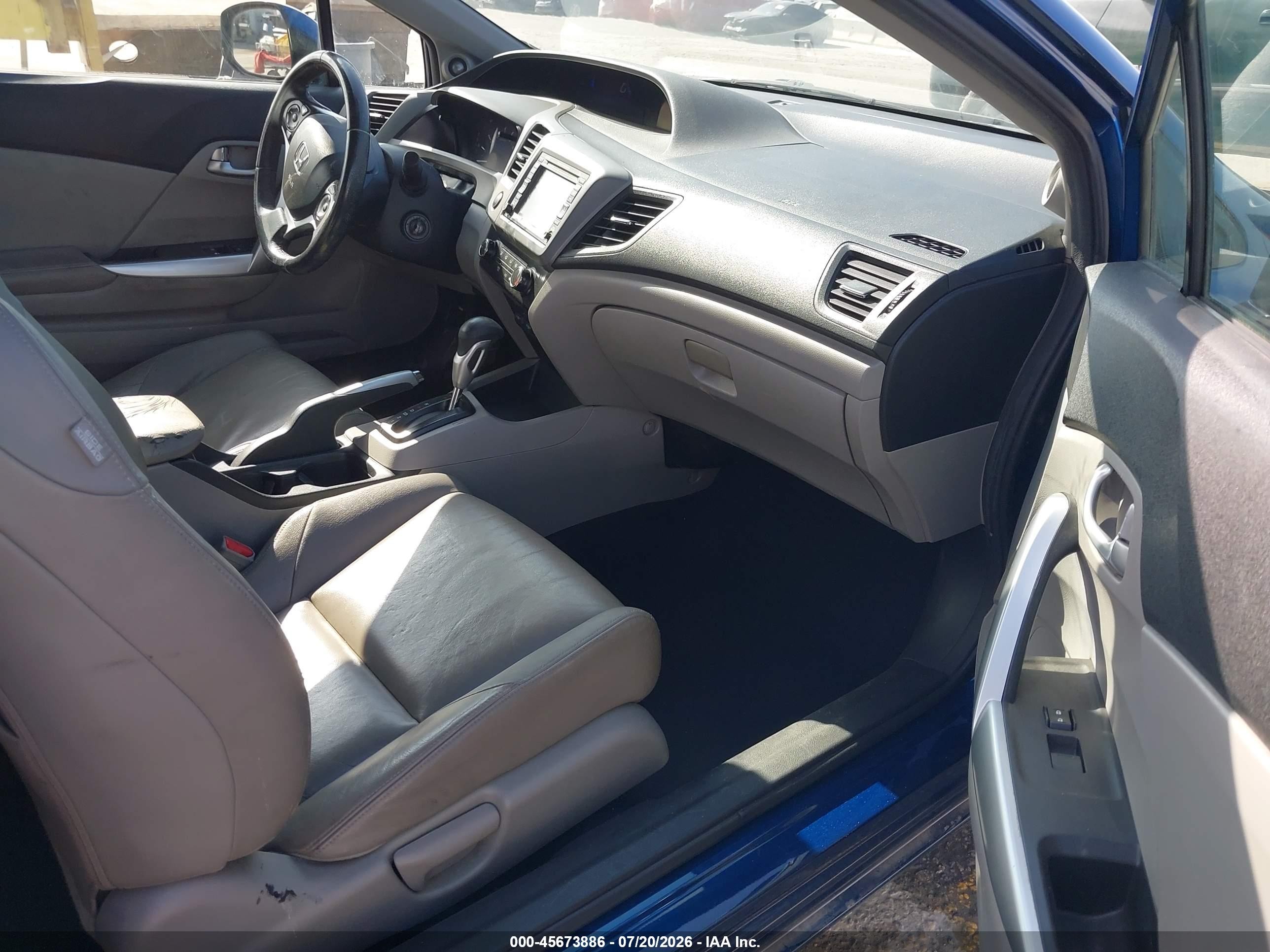 2012 Honda Civic Ex-l Blue vin: 2HGFG3B96CH507229