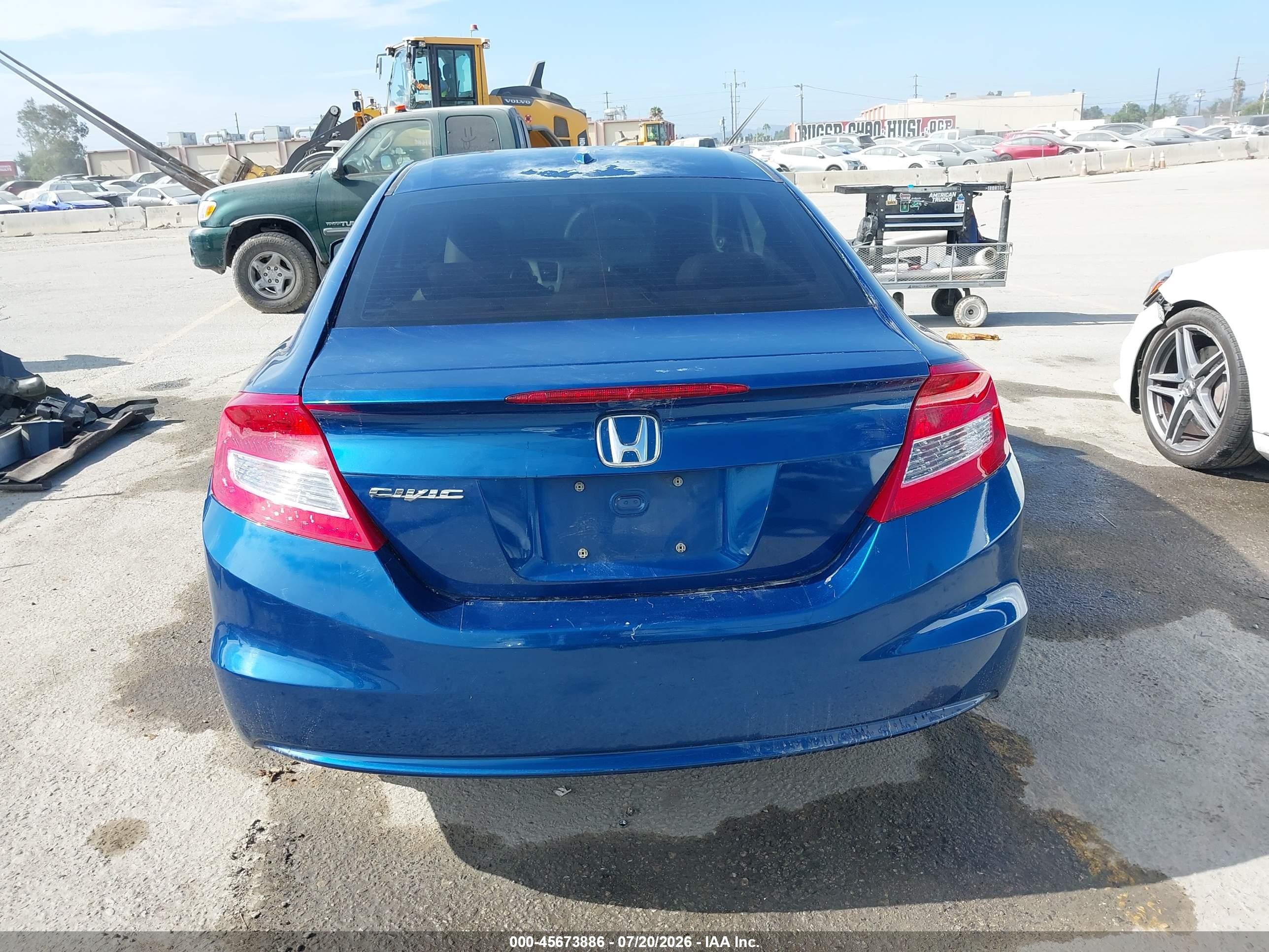 2012 Honda Civic Ex-l Blue vin: 2HGFG3B96CH507229