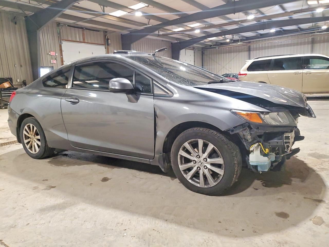 2012 Honda Civic Exl Gray vin: 2HGFG3B96CH517775