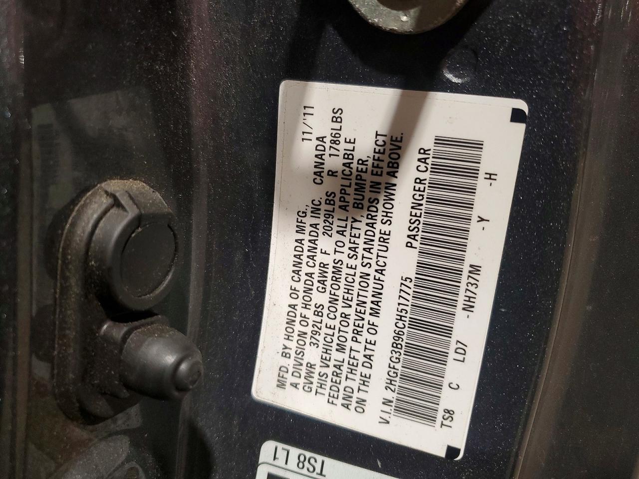 2012 Honda Civic Exl Gray vin: 2HGFG3B96CH517775