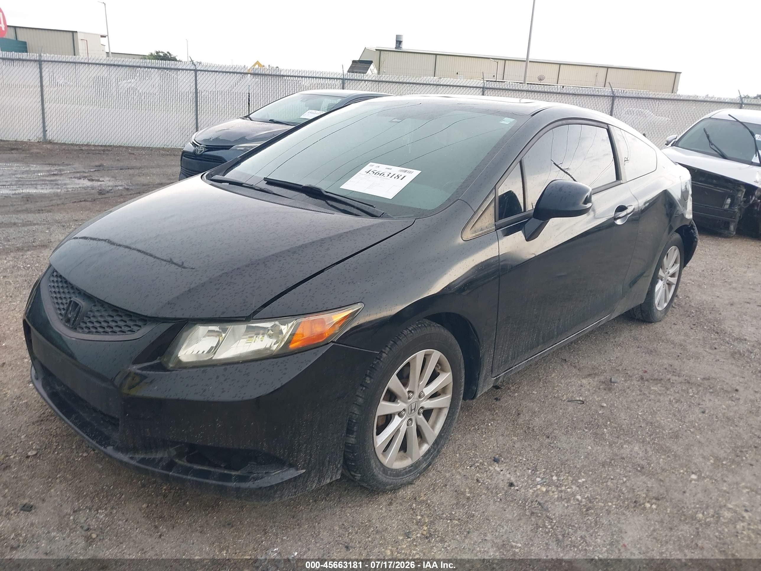 2012 Honda Civic Ex-l Черный vin: 2HGFG3B98CH527563