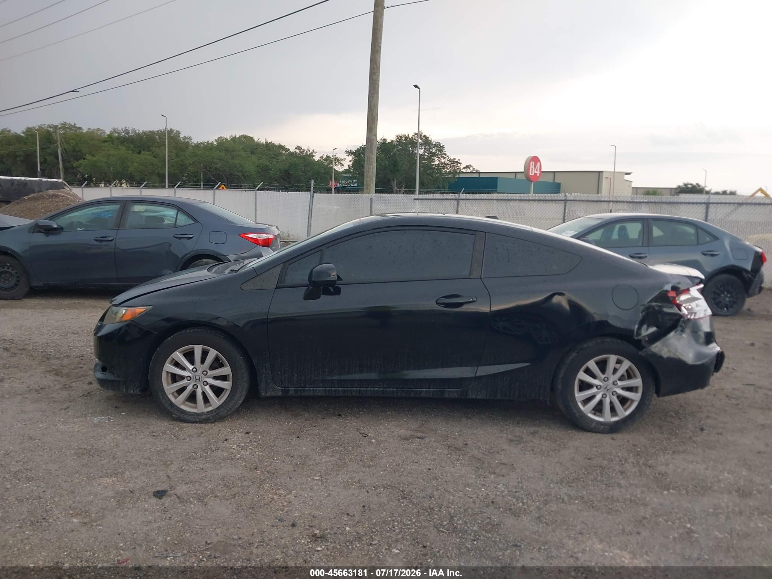 2012 Honda Civic Ex-l Черный vin: 2HGFG3B98CH527563