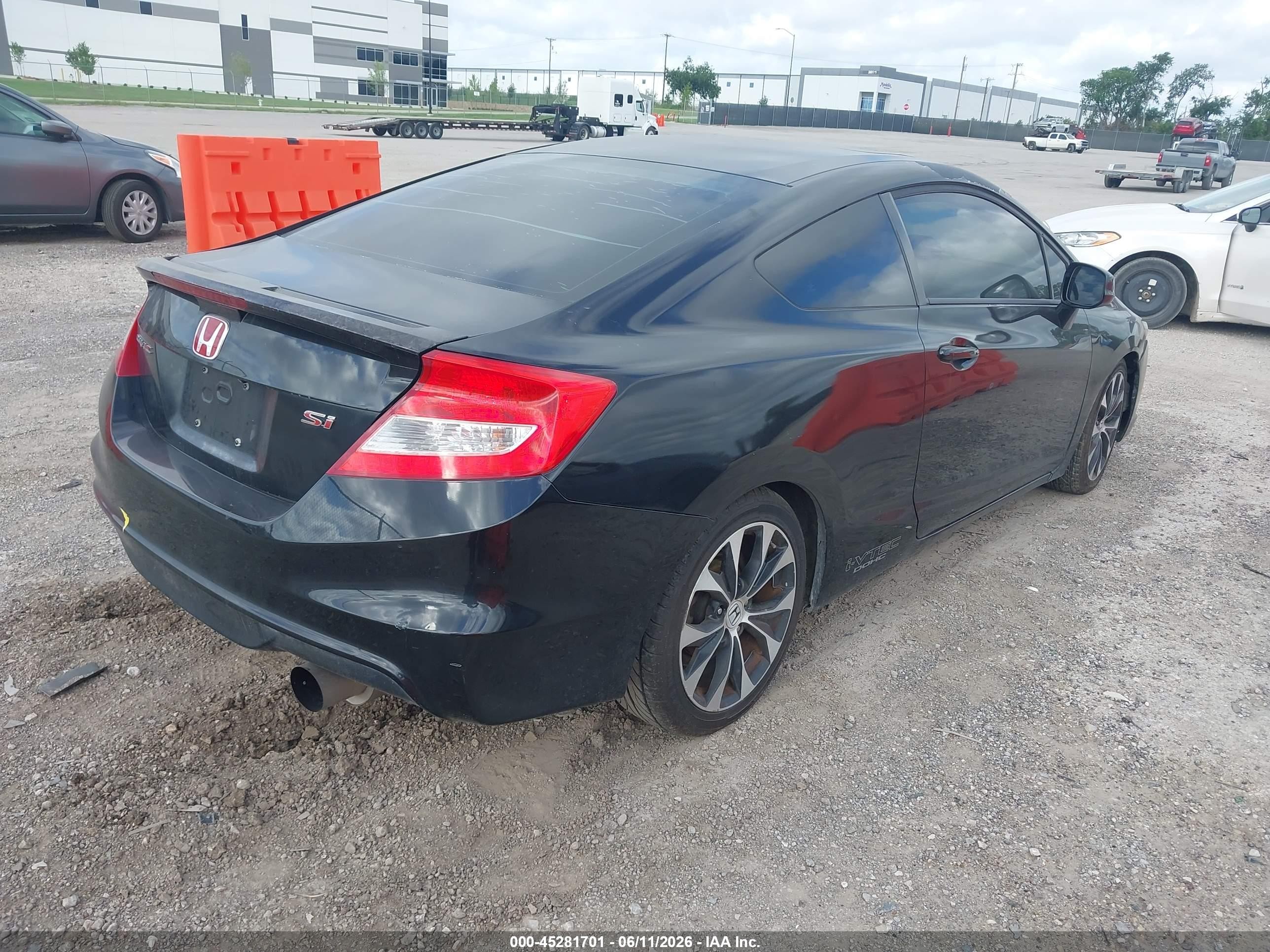 2013 Honda Civic Si Black vin: 2HGFG4A50DH700658