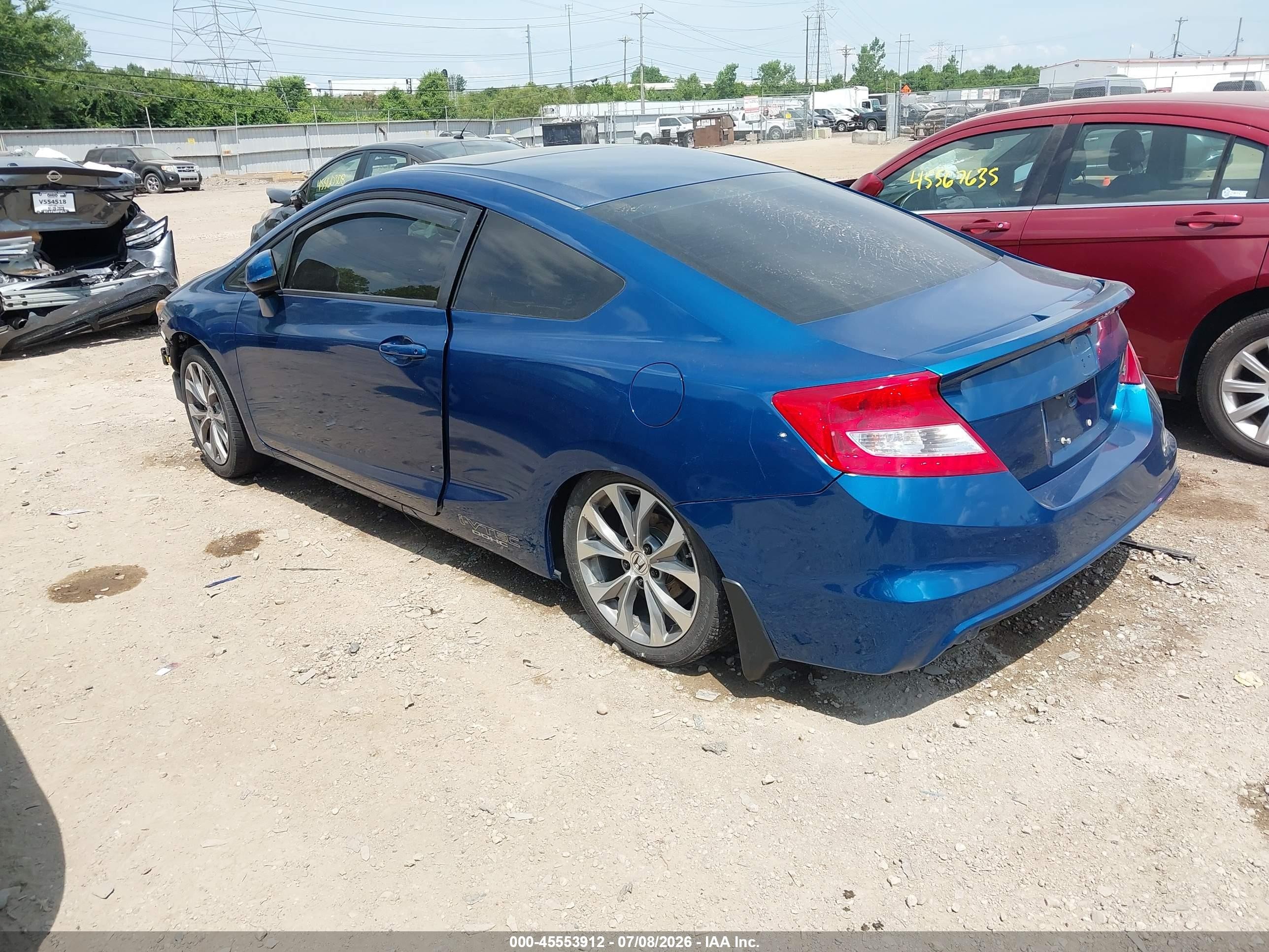 2012 Honda Civic Si Blue vin: 2HGFG4A51CH706385