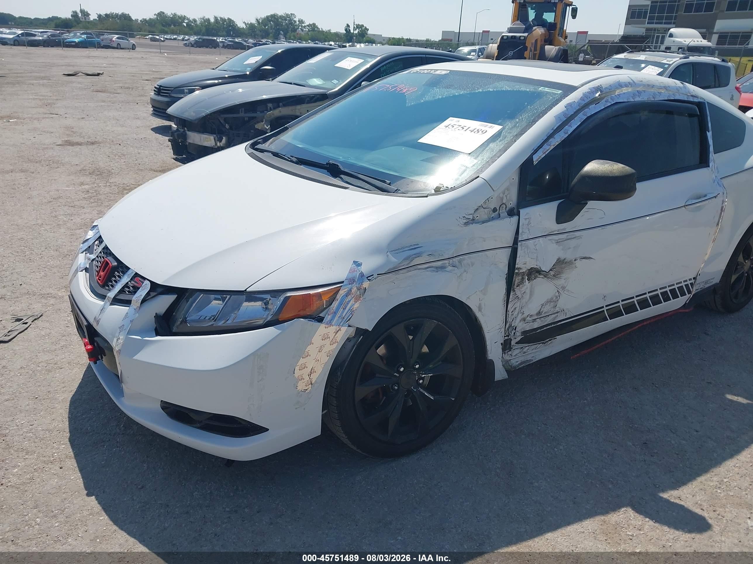 2012 Honda Civic Si White vin: 2HGFG4A51CH708346