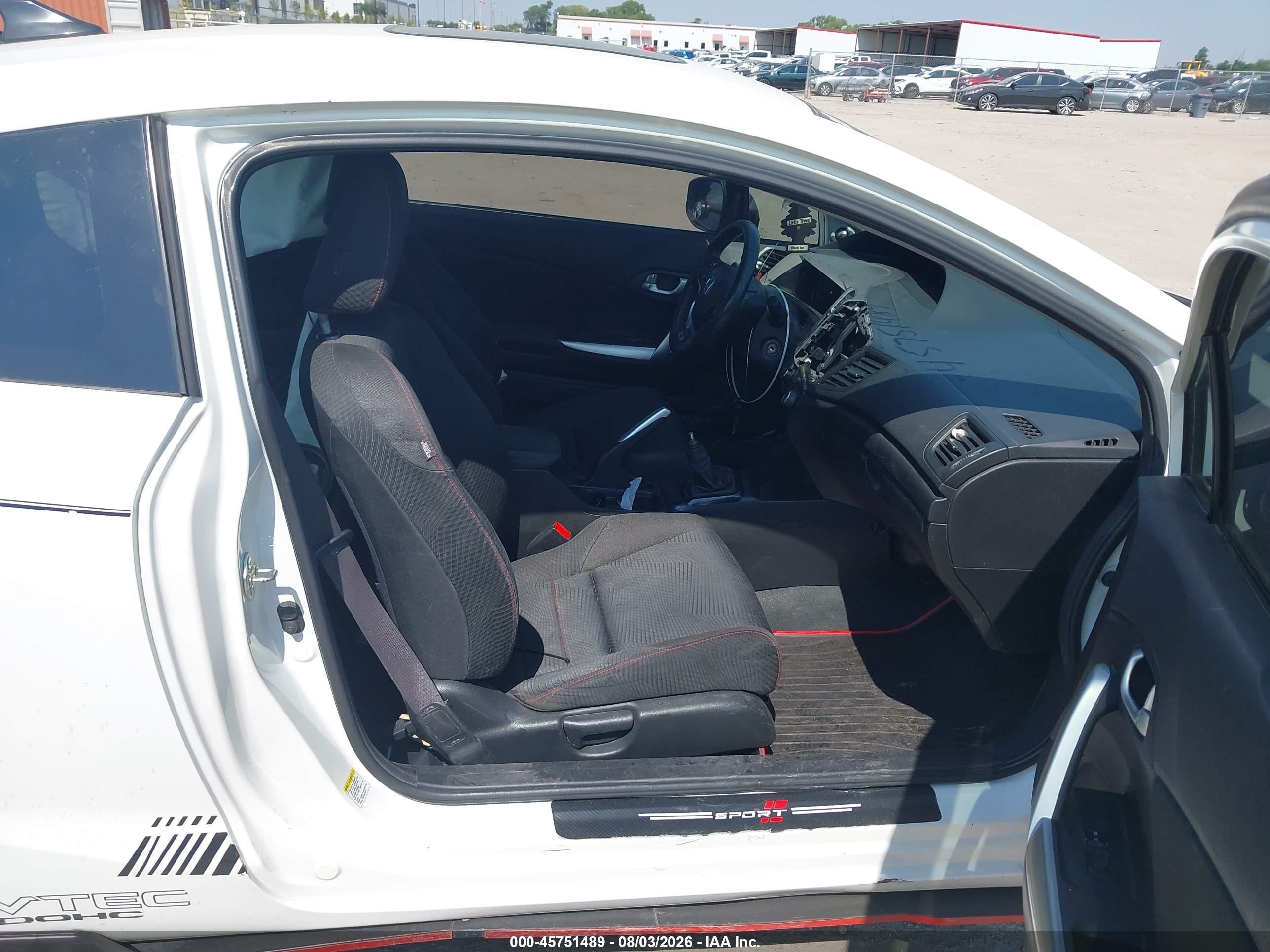 2012 Honda Civic Si White vin: 2HGFG4A51CH708346