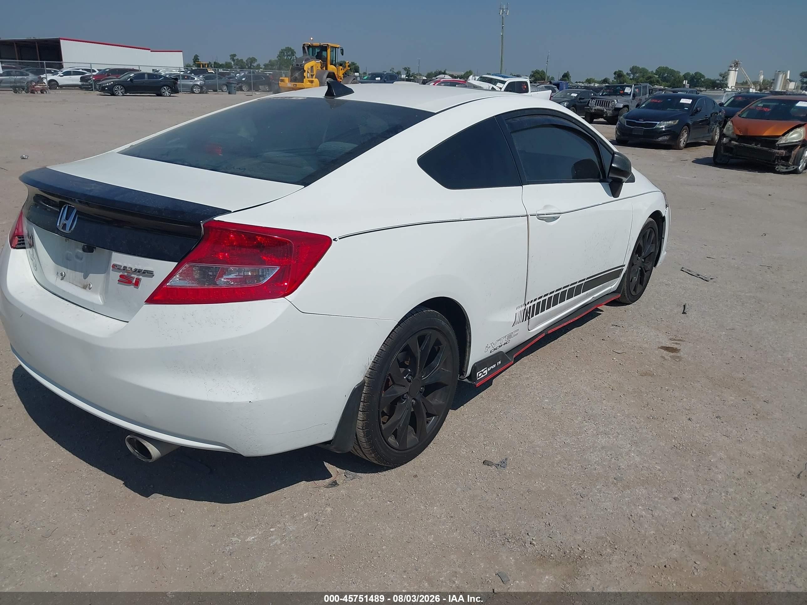 2012 Honda Civic Si White vin: 2HGFG4A51CH708346