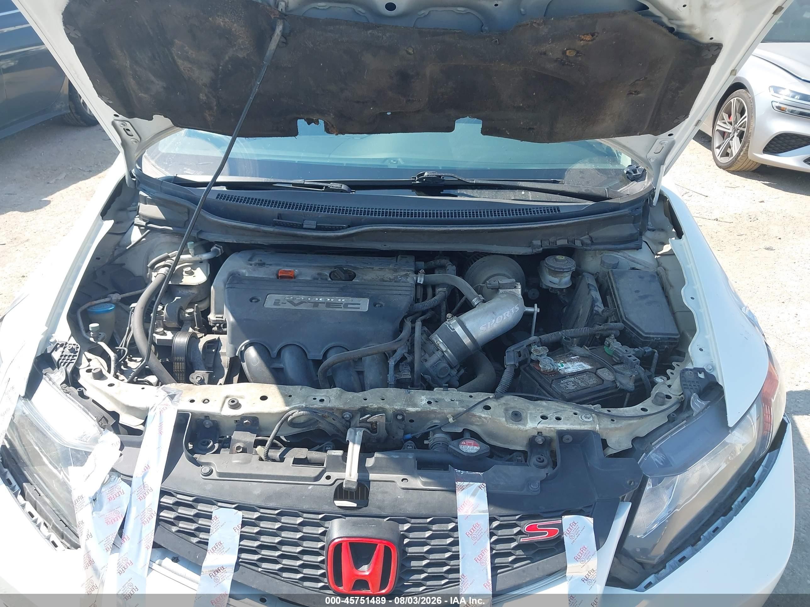 2012 Honda Civic Si White vin: 2HGFG4A51CH708346