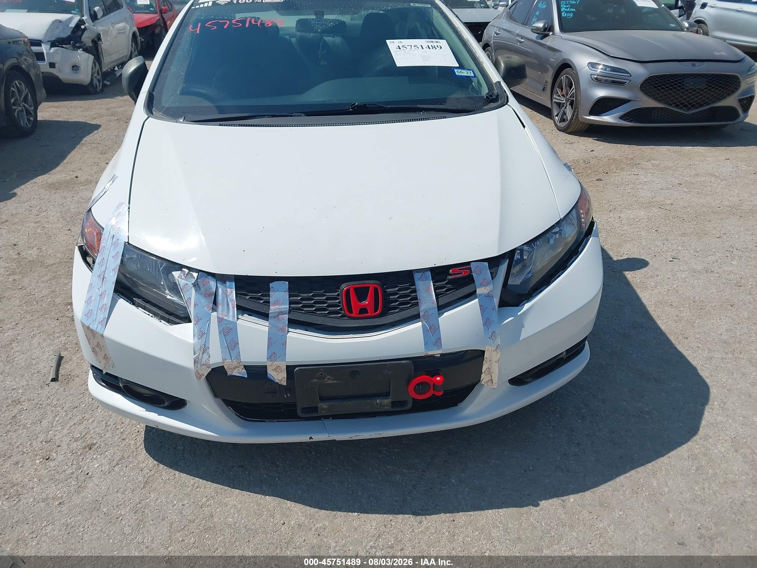 2012 Honda Civic Si White vin: 2HGFG4A51CH708346