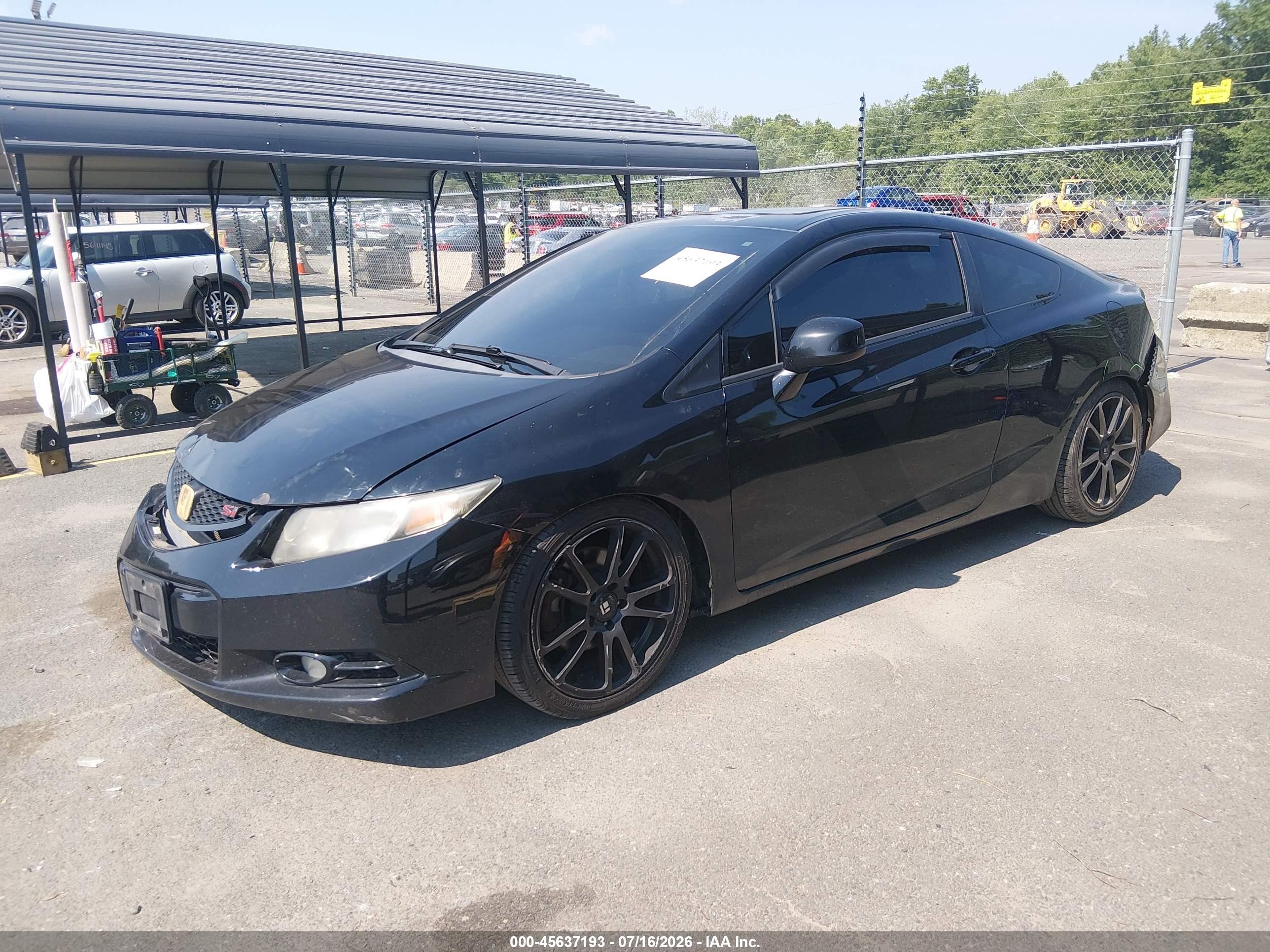 2013 Honda Civic Si Black vin: 2HGFG4A51DH701205