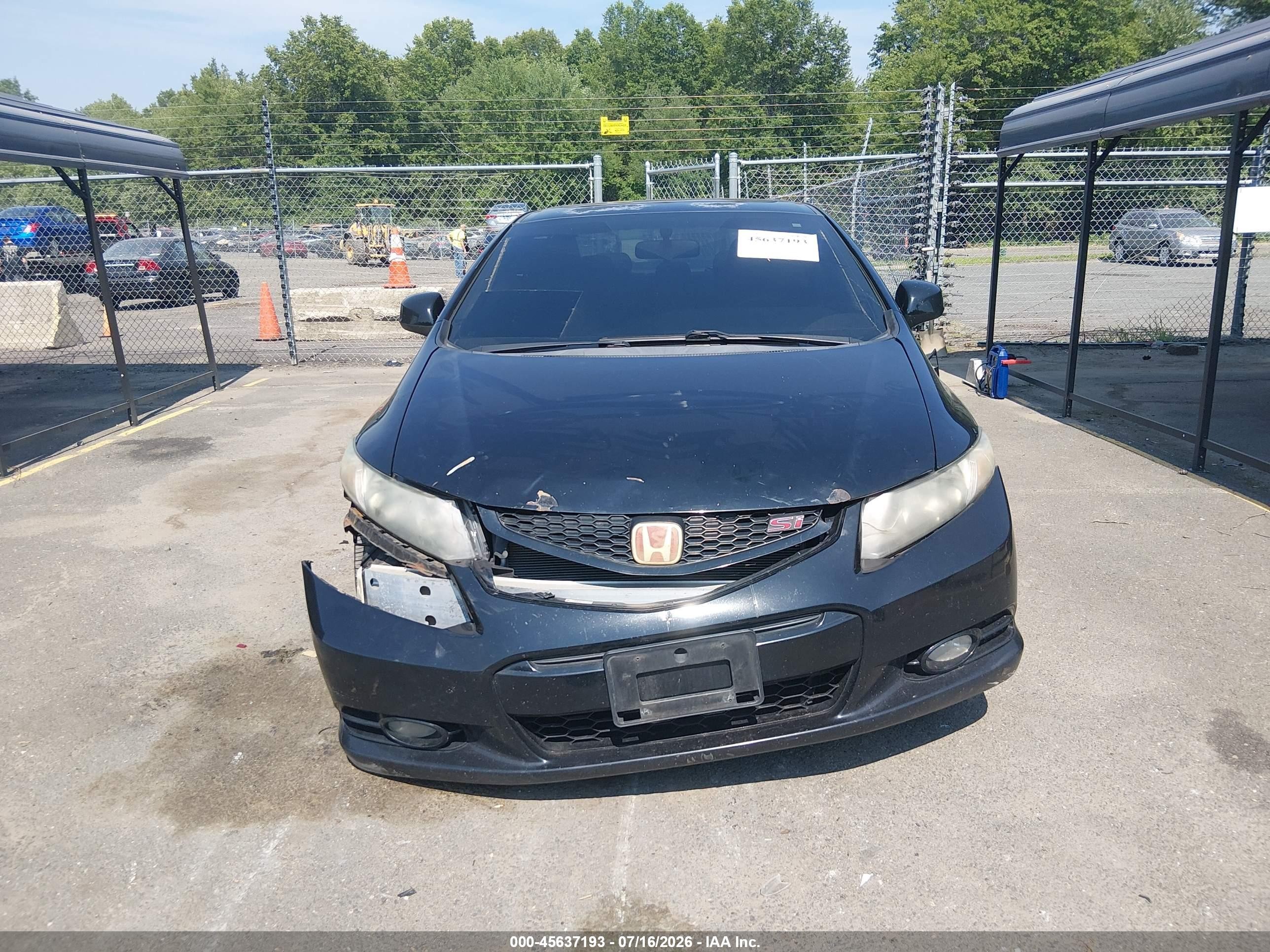 2013 Honda Civic Si Black vin: 2HGFG4A51DH701205