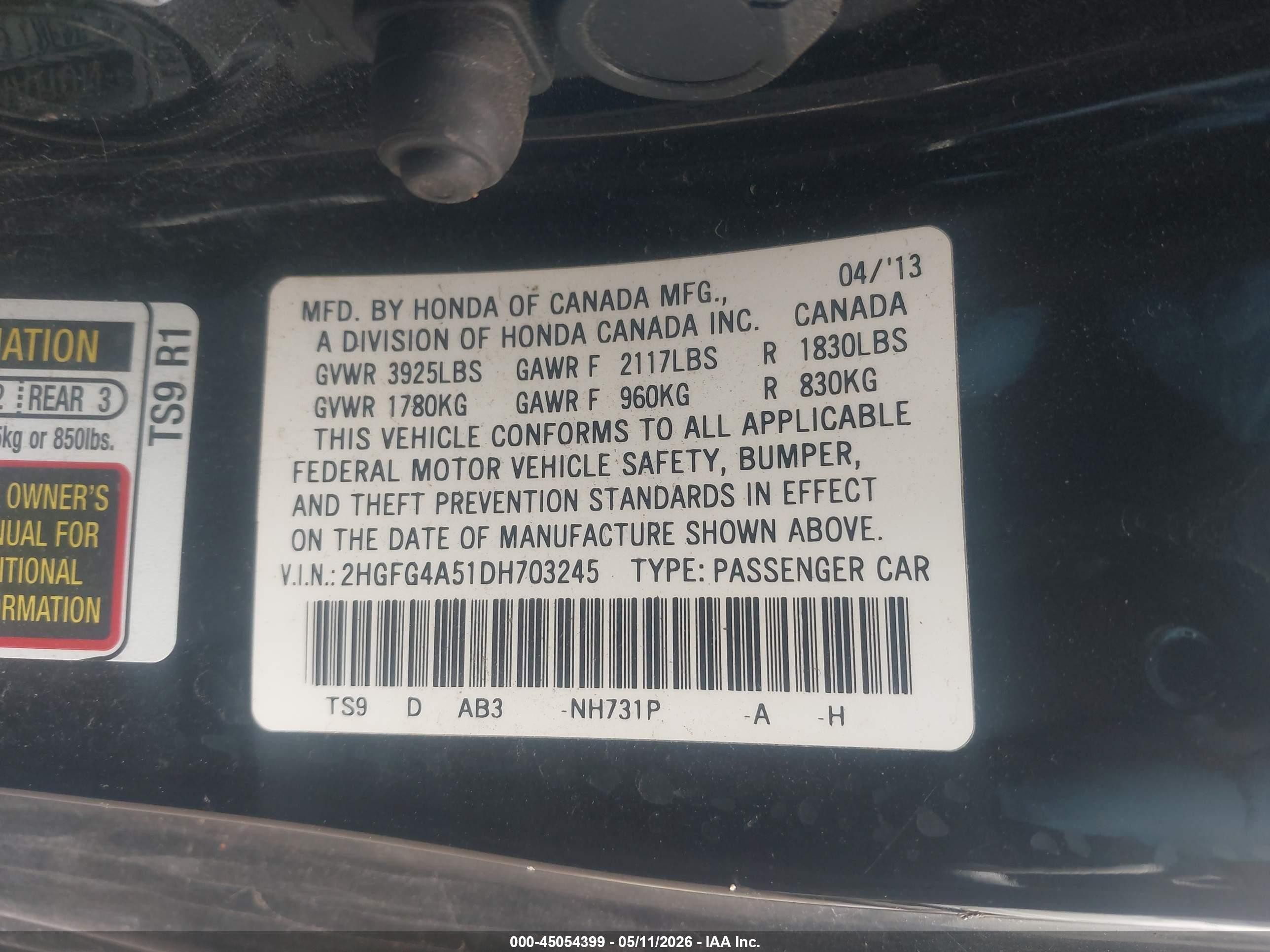 2013 Honda Civic Si Black vin: 2HGFG4A51DH703245