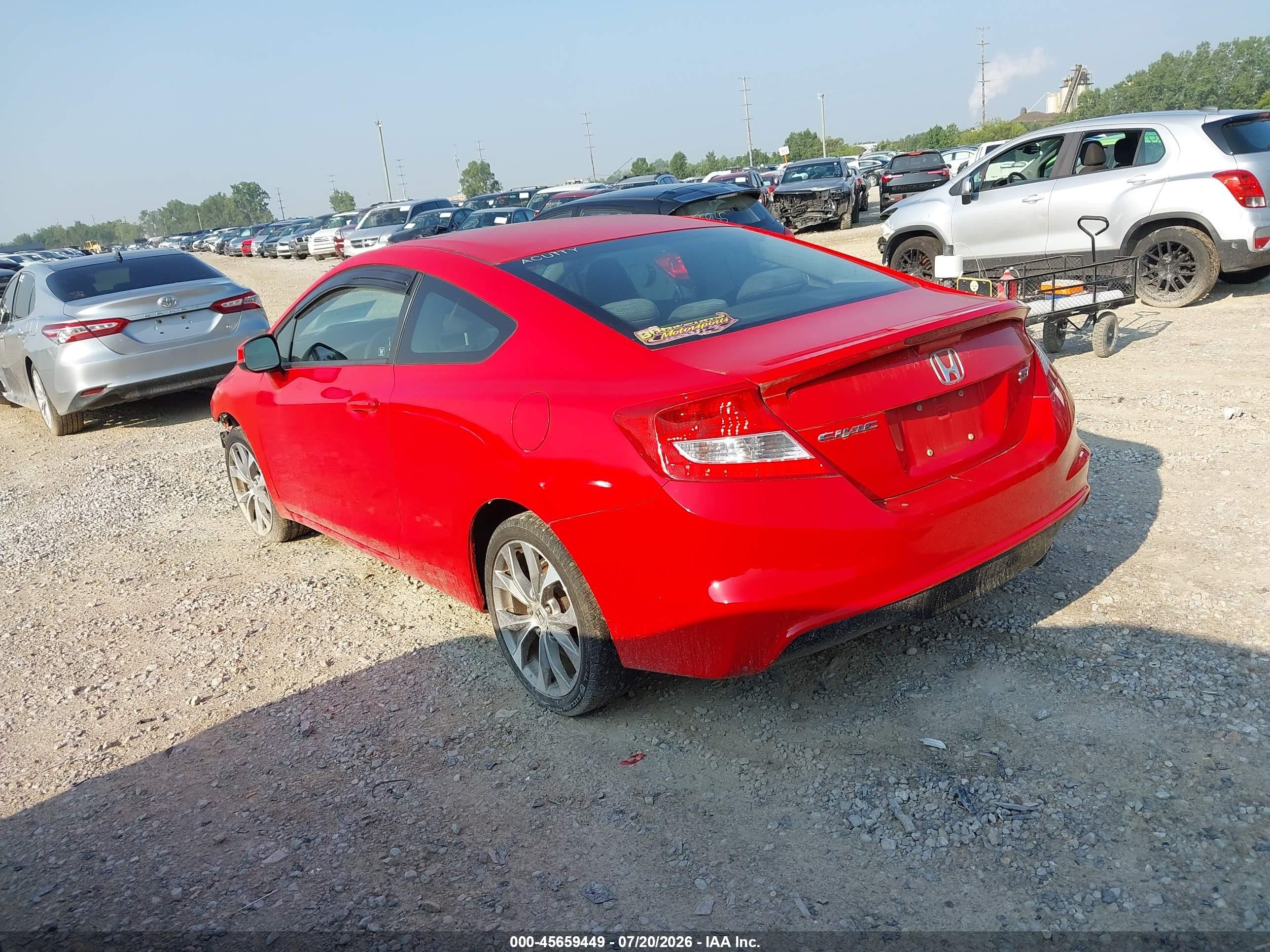 2012 Honda Civic Si Red vin: 2HGFG4A52CH708002